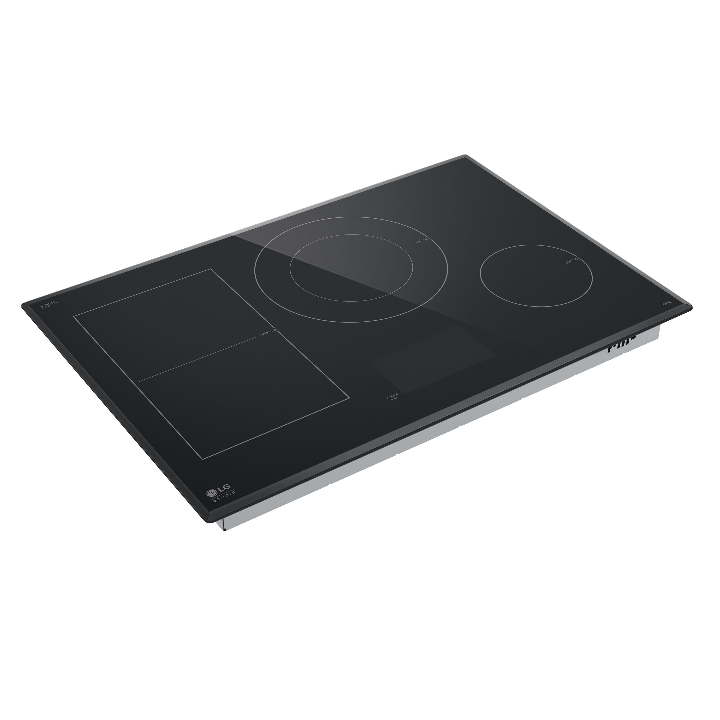 LG STUDIO 30-in 4 burners Black Smart Compatible Induction Cooktop
