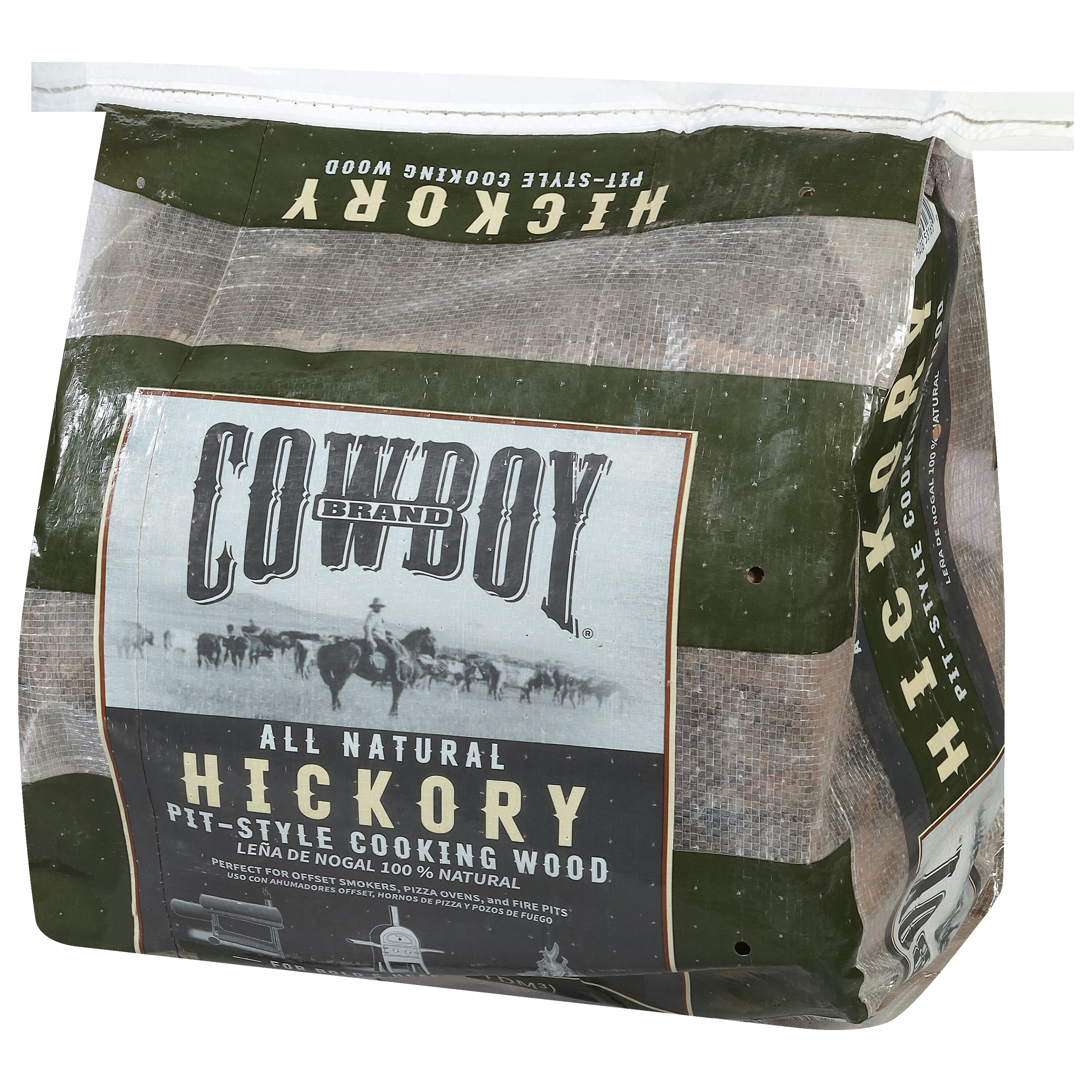 Cowboy Charcoal Hickory 0.65 Cubic feet Wood mini logs