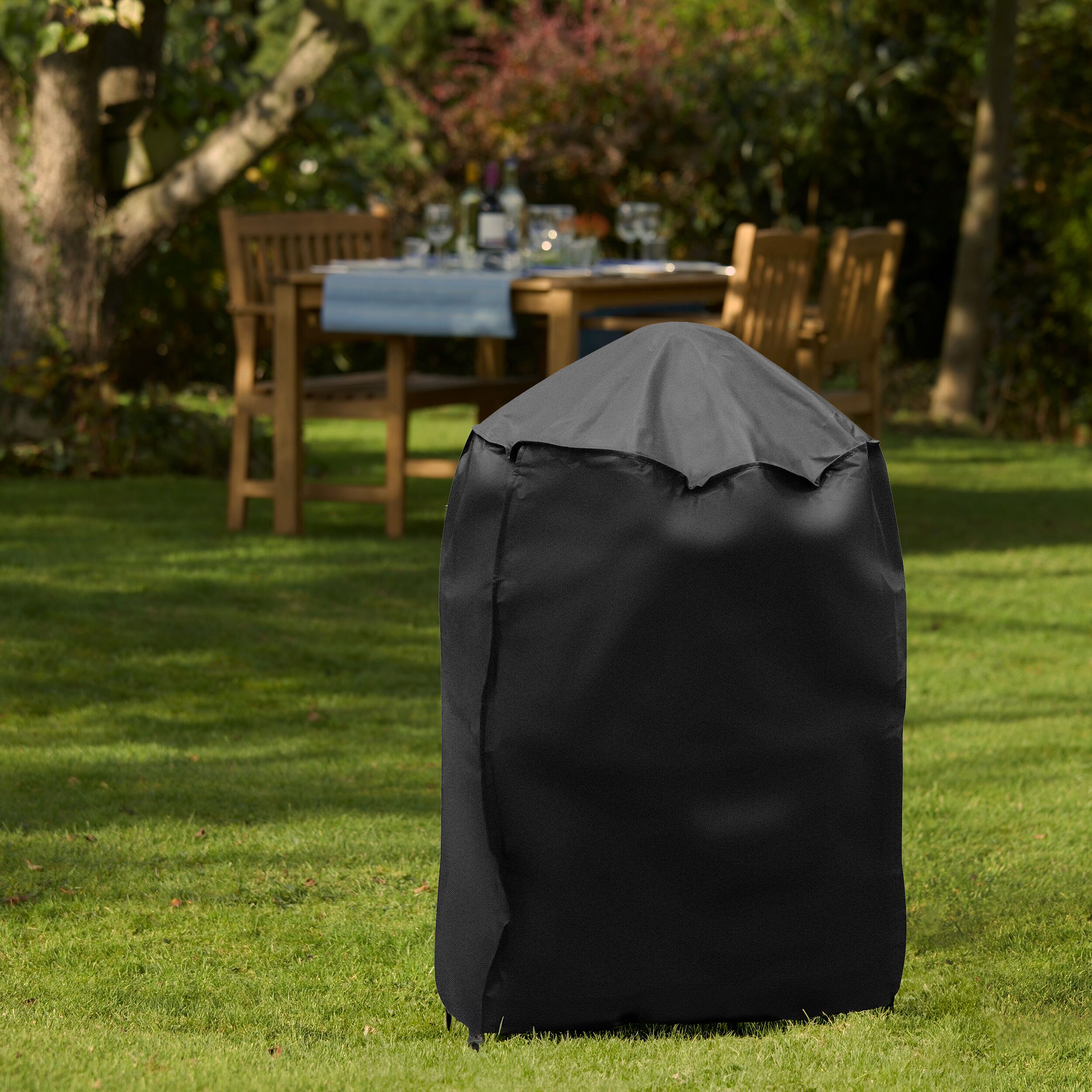 Master Forge Universal Fit 31-in W x 44-in H Black Kamado grill Cover