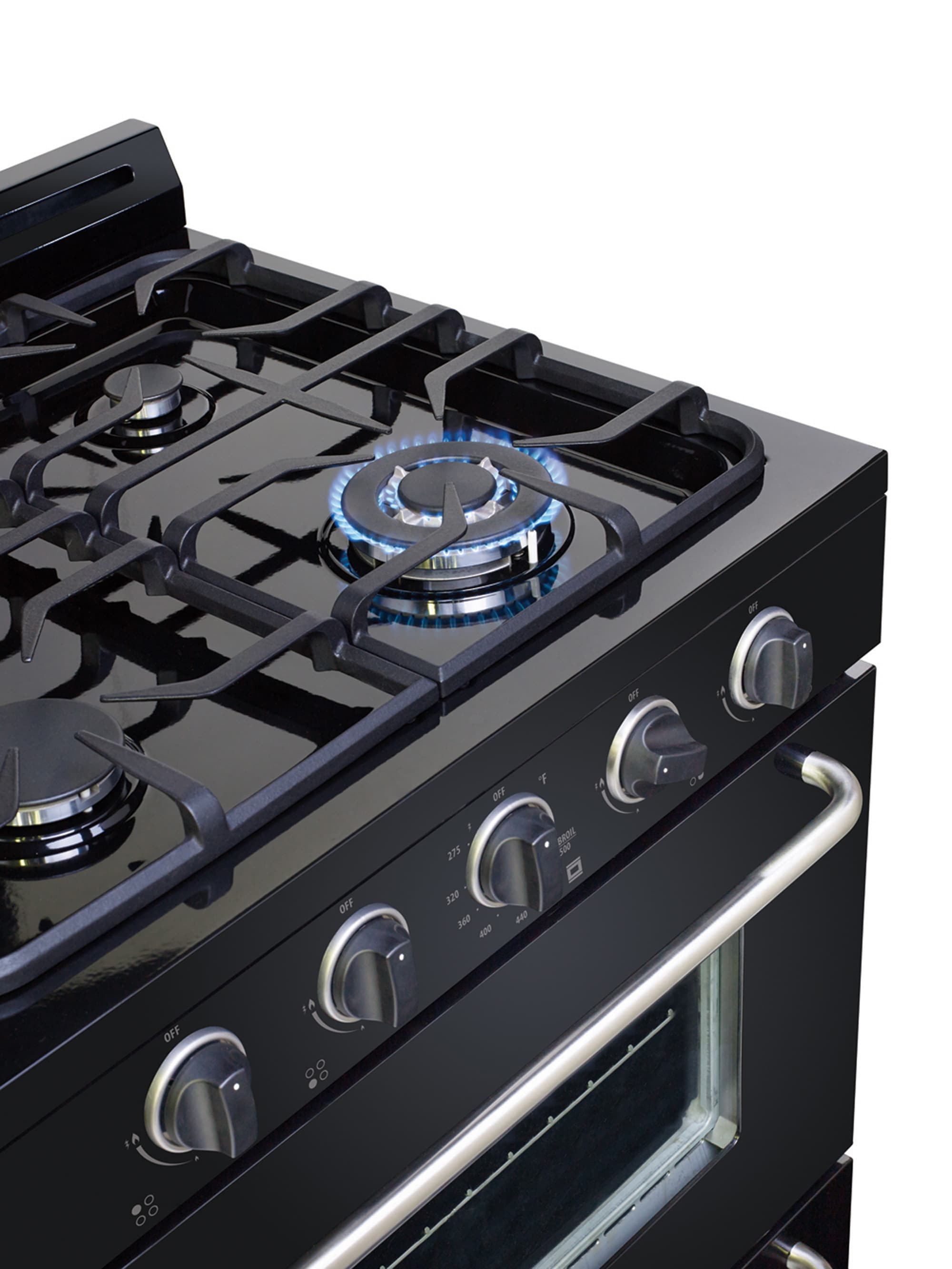 UNIQUE Off-Grid 30-in 4 burners 3.9-cu ft Freestanding Liquid Propane Gas Range ( Black )