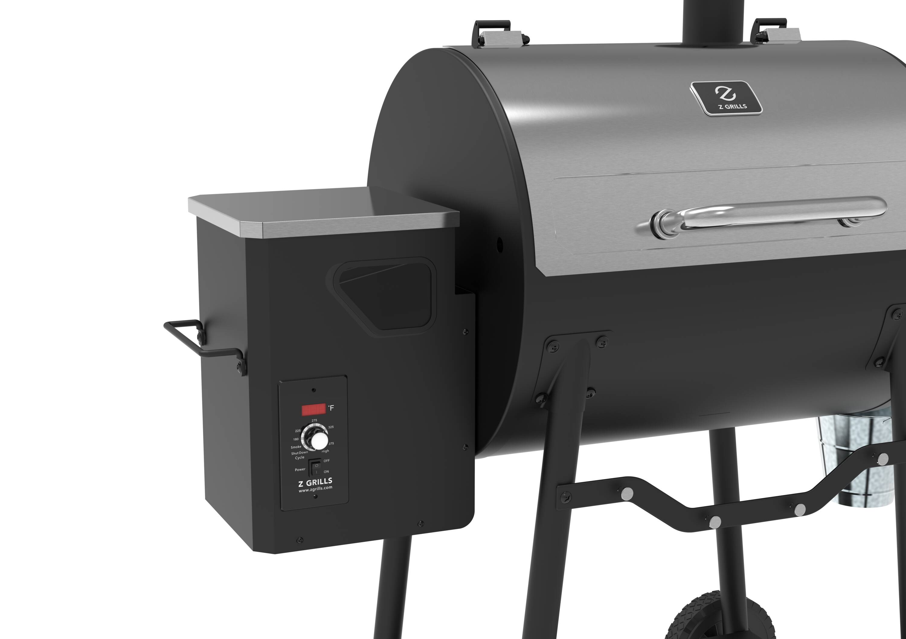 Z GRILLS ZGrill 585-Sq. in Silver Pellet Grill with Smart Compatibility