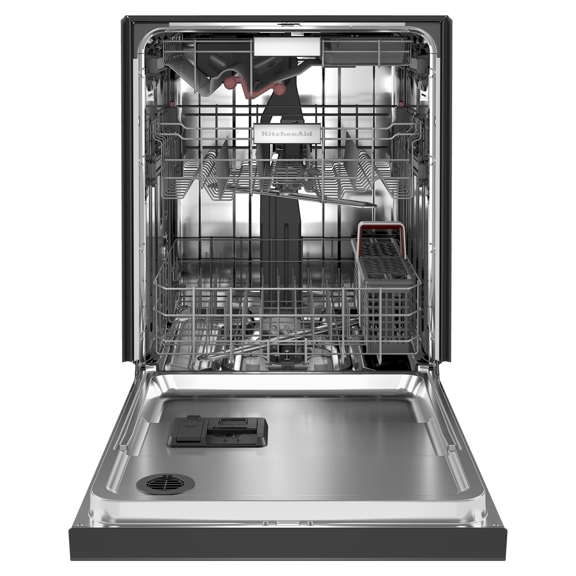 KitchenAid 44 Decibel Front Control 24 in Built In Dishwasher Fingerprint Resistant Black Stainless Steel ENERGY STAR