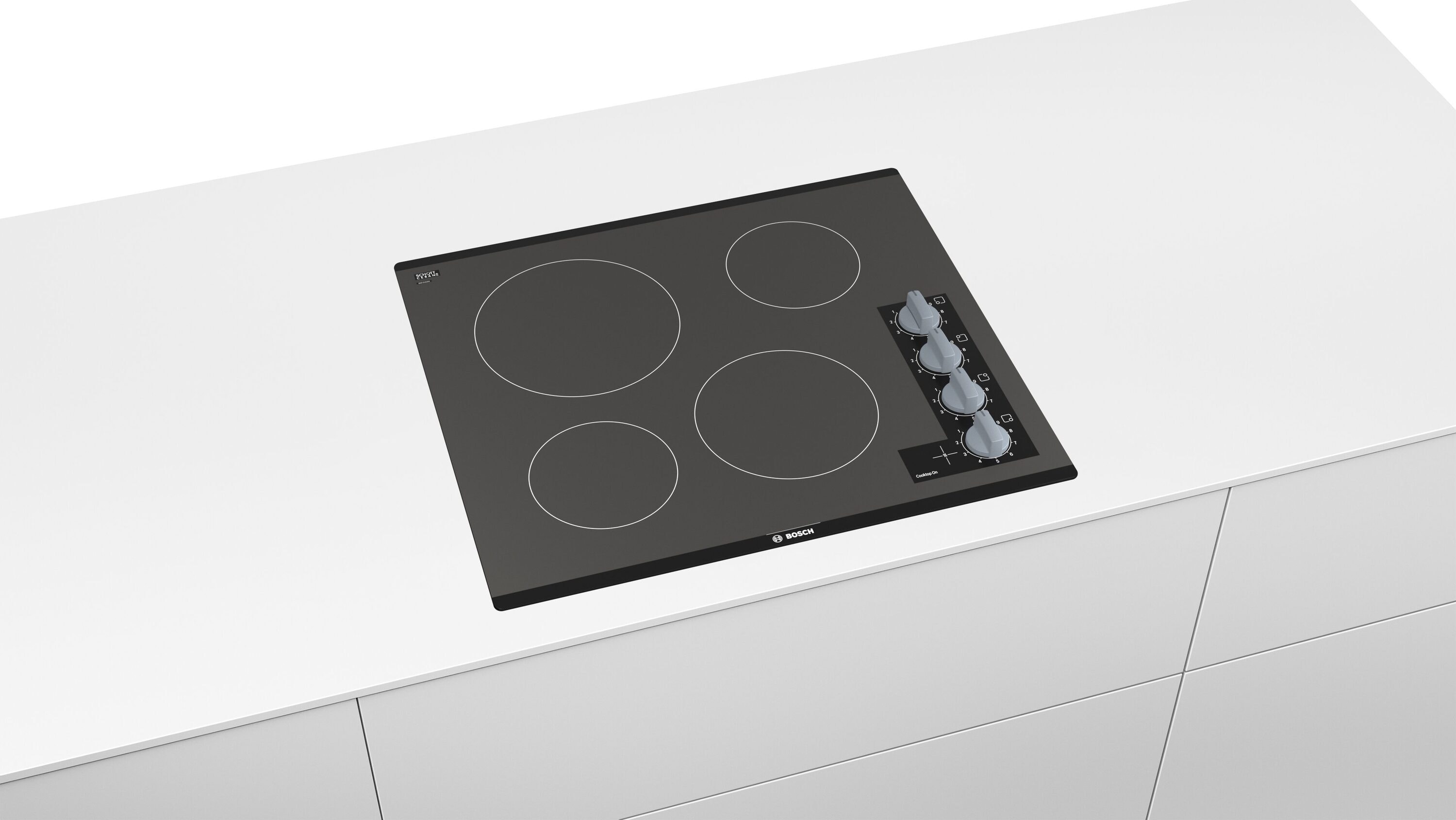 Bosch 500 Series 24-in 4 burners Smooth Surface (Radiant) Black Electric Cooktop