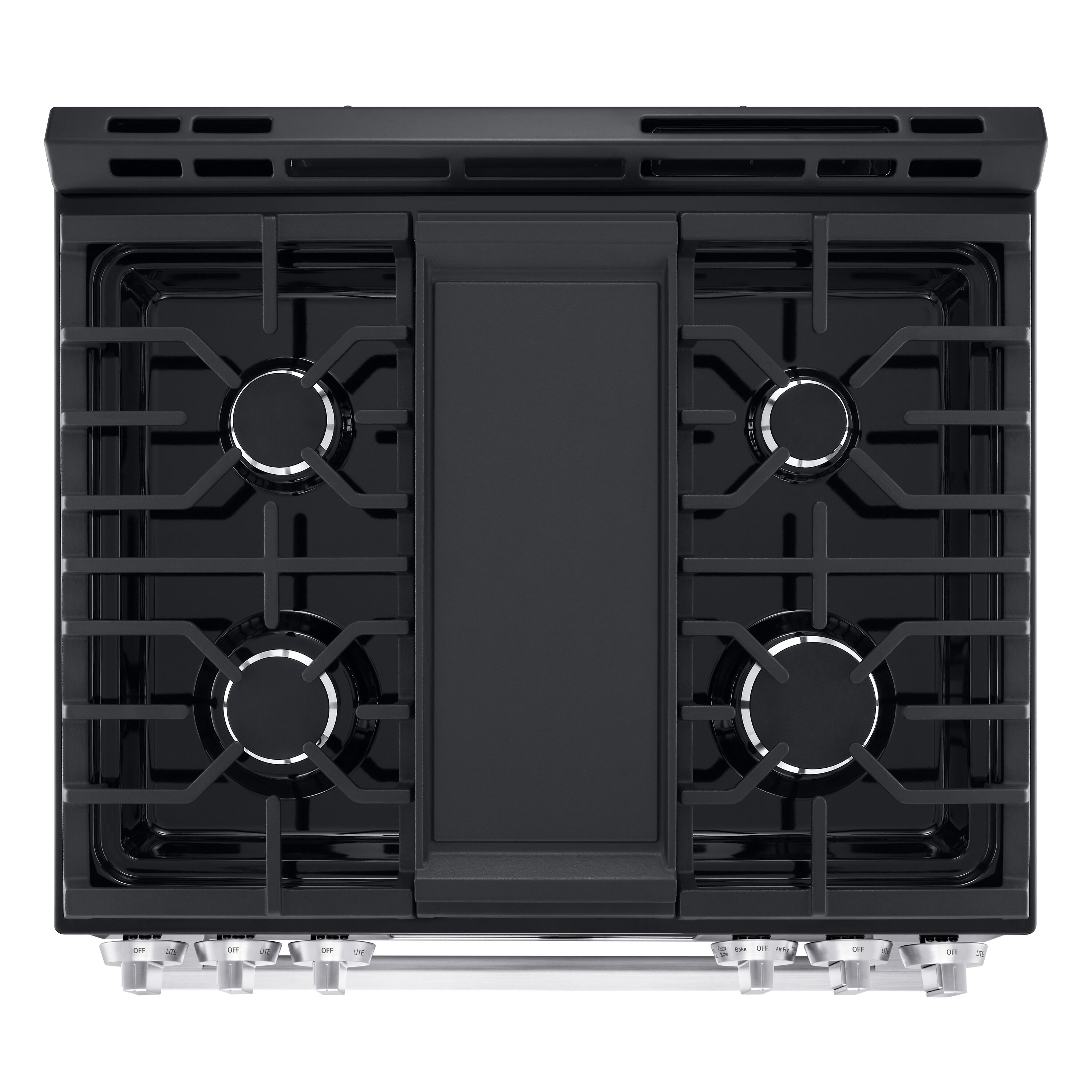 LG 30-in 5 burners 5.8-cu ft Air Fry Convection Oven Freestanding Natural Gas Range ( Stainless Steel )
