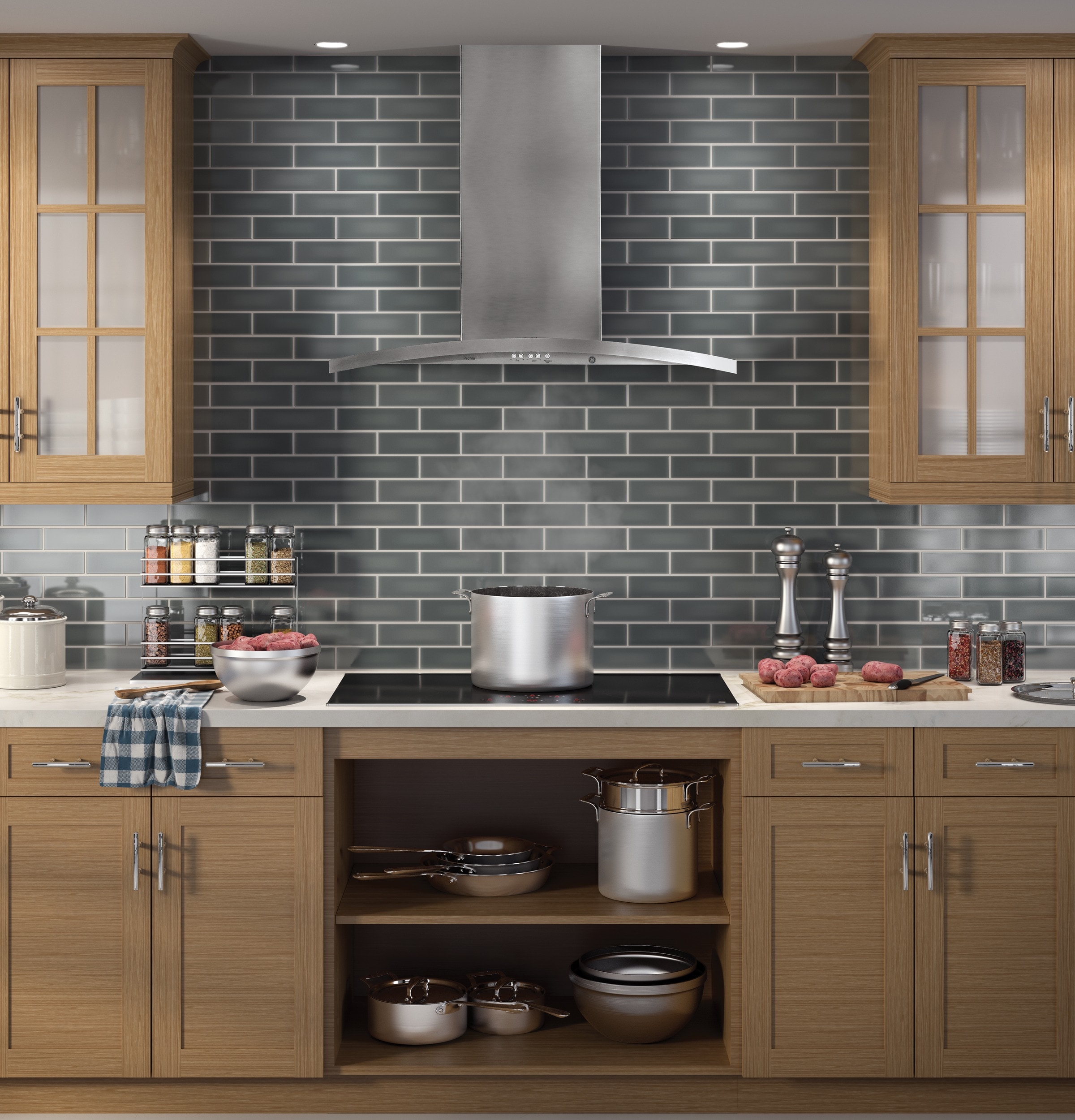 GE Profile 36 in Ducted Stainless Steel Wall Mounted Range Hood