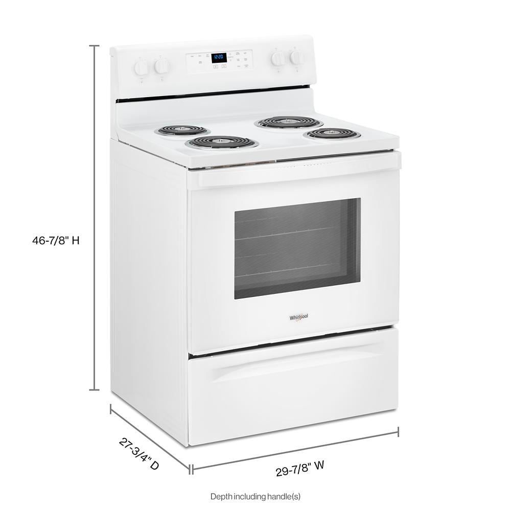 Whirlpool 30-in 4 burners 4.8-cu ft Freestanding Electric Range White )