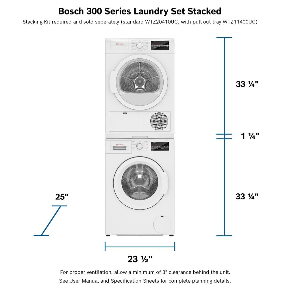 Bosch Laundry Stacking Kit White