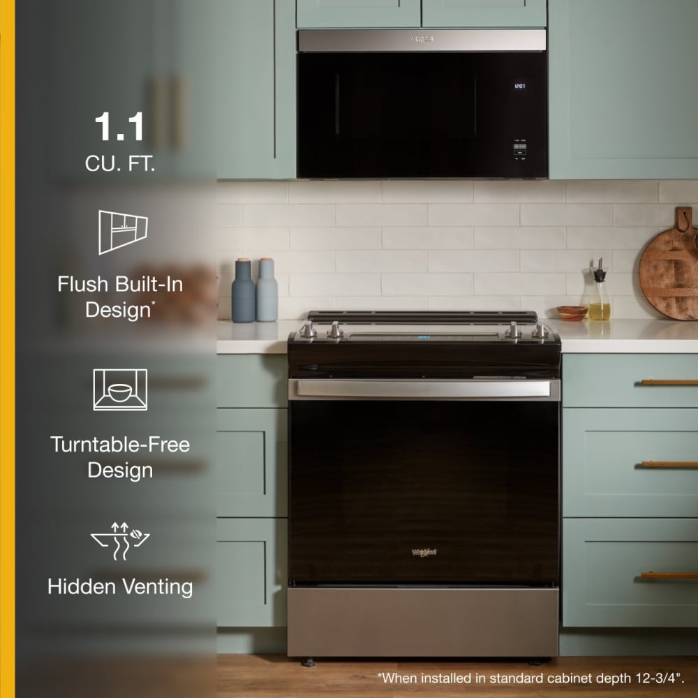 Whirlpool 1 1 cu ft 1000 Watt Over the Range Microwave with Sensor Cooking White