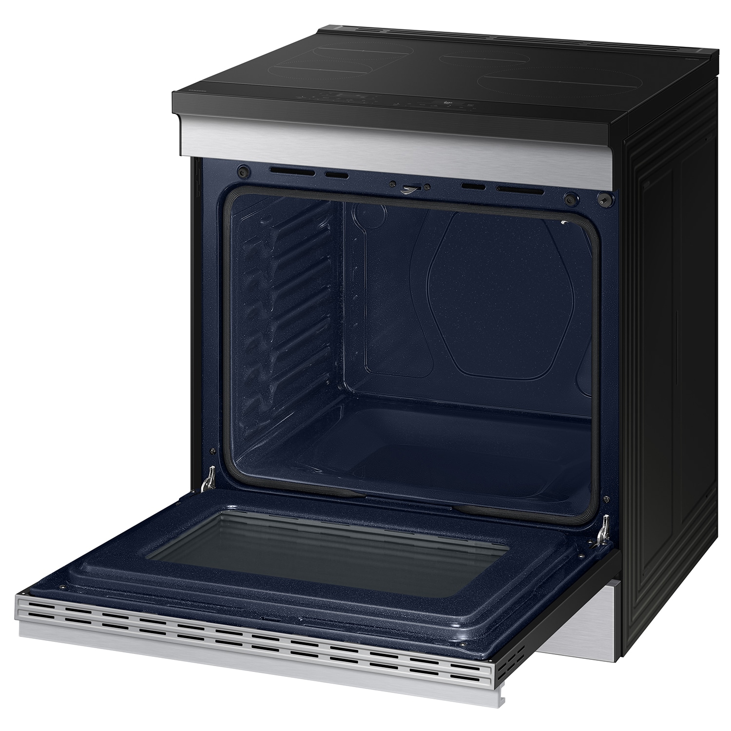 Samsung Bespoke 30-in 4 Burners 6.3-cu ft Slide-in Single Induction Range (Stainless Steel)