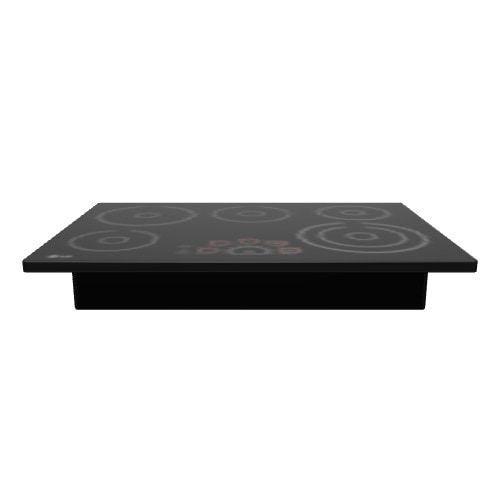 LG 30-in 5 burners Smooth Surface (Radiant) Black Electric Cooktop