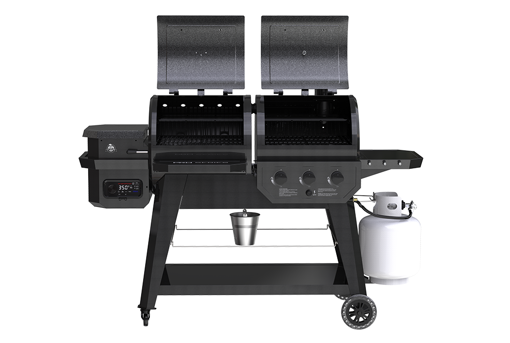 Pit Boss Pro Series 1,260 Gray Liquid propane and wood pellet Combo Grill