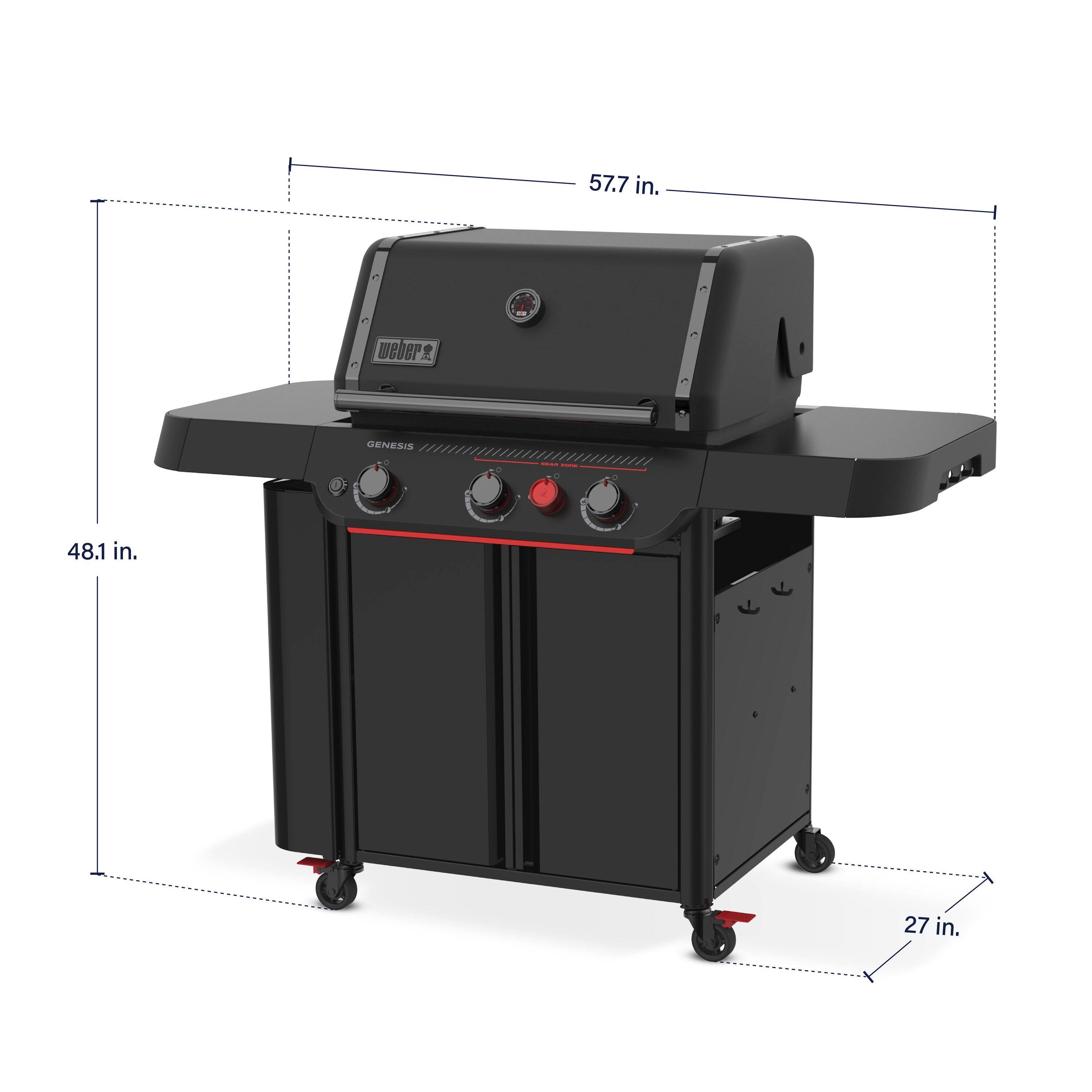 Weber Genesis E-330 Stealth Matte Black 3 -Burner Liquid Propane Gas Grill