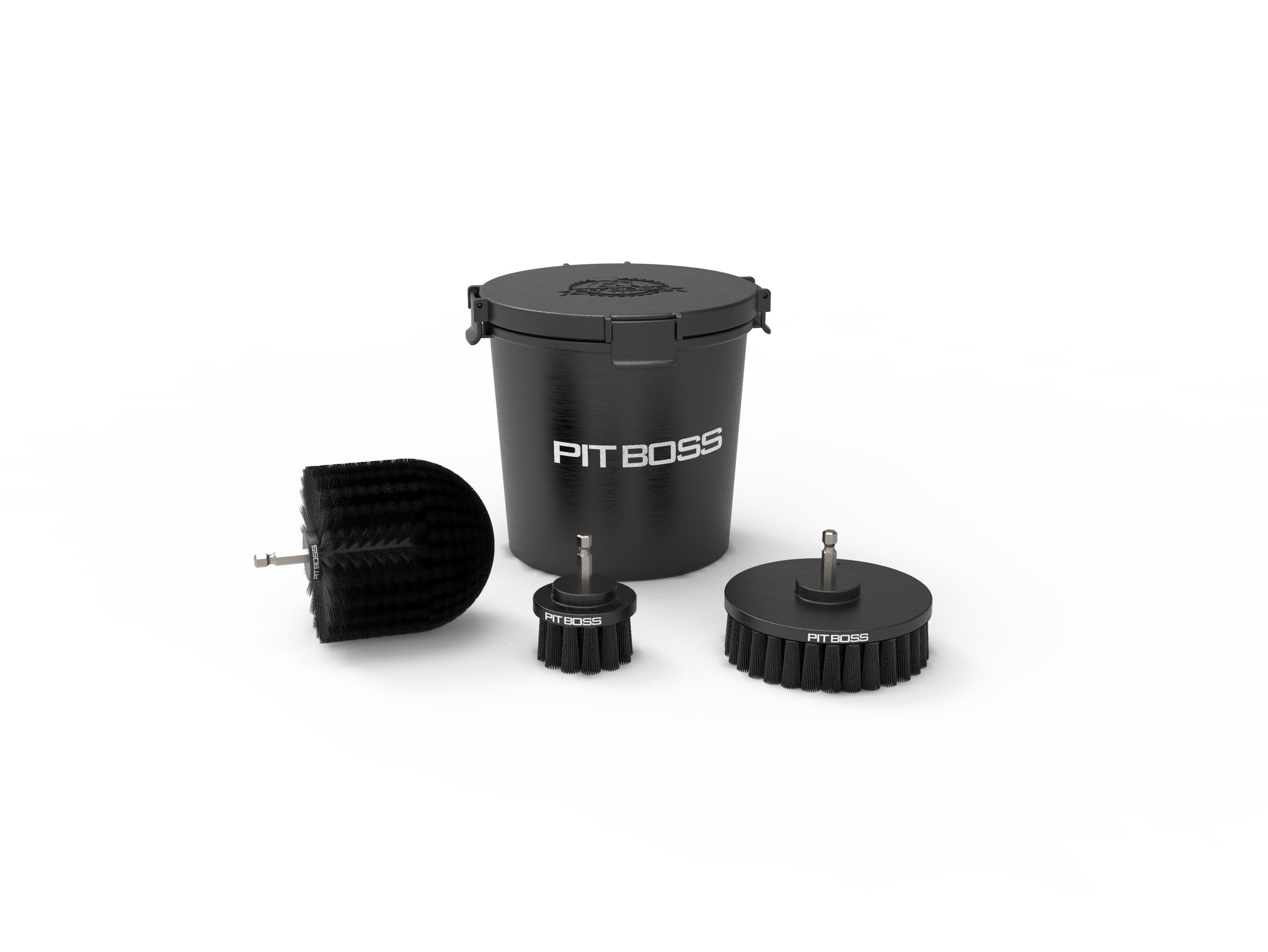 Pit Boss Pro Series Drill Attachment Cleaning Kit Rubber Grill brush replacement head with 3-in