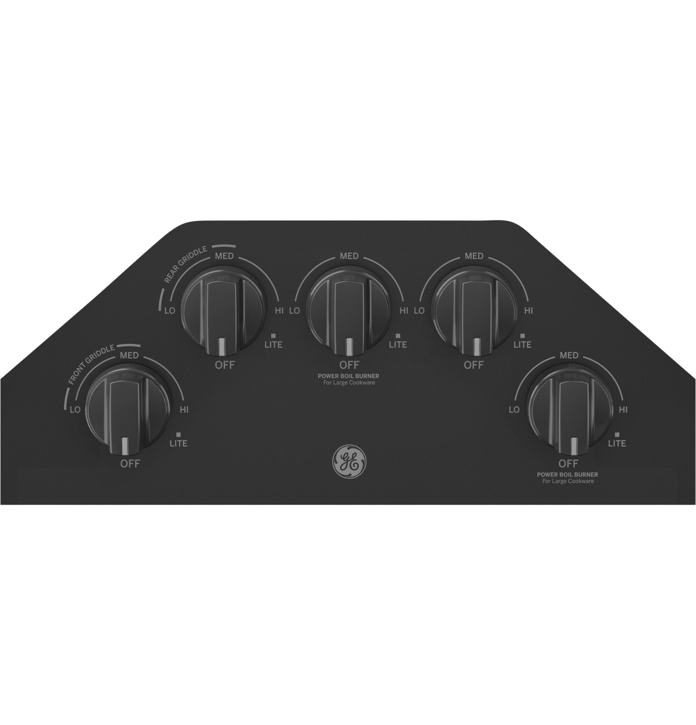 GE 36-in 5 burners Black Gas Cooktop