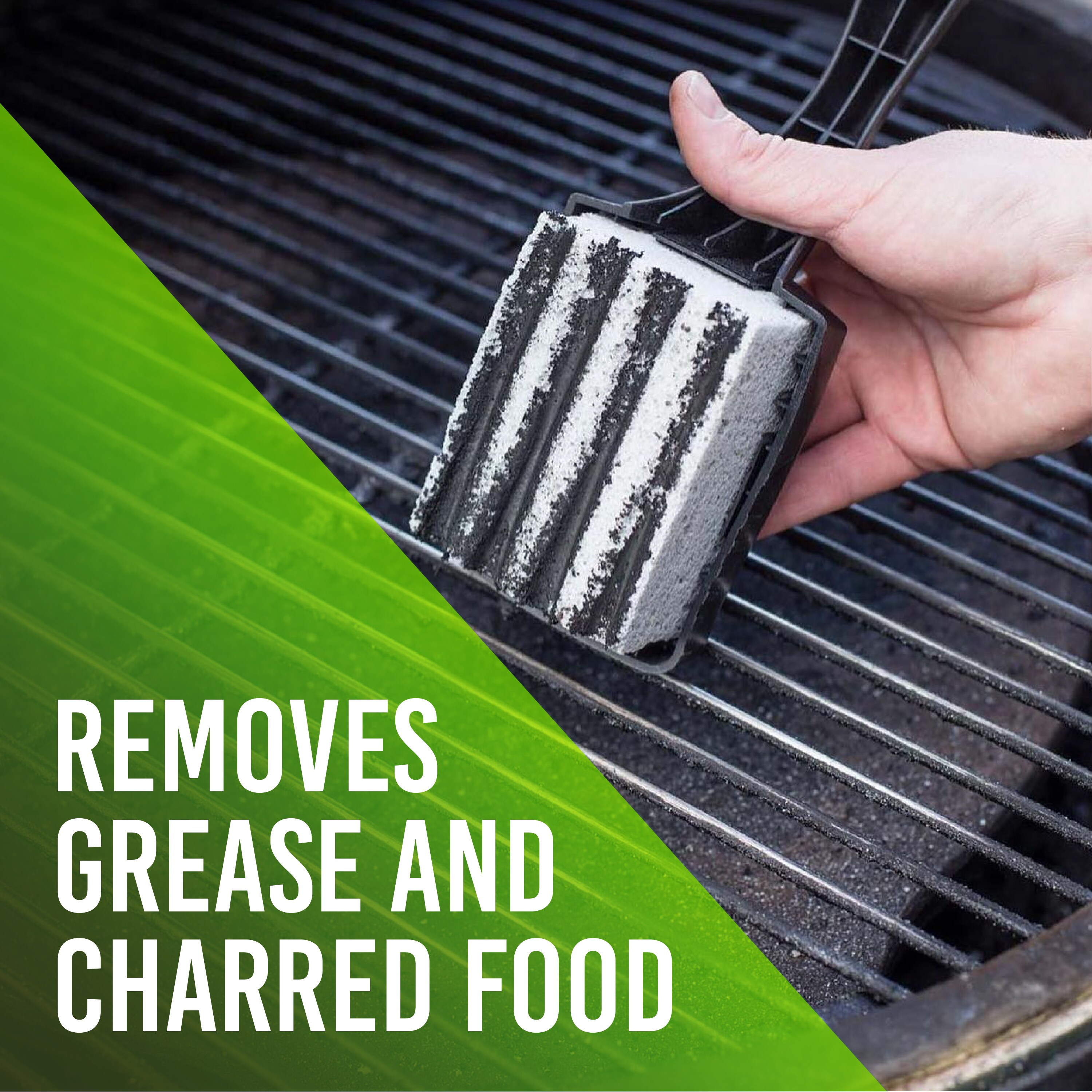 EarthStone Fiberglass Grill cleaning block with 10.5-in Plastic Handle