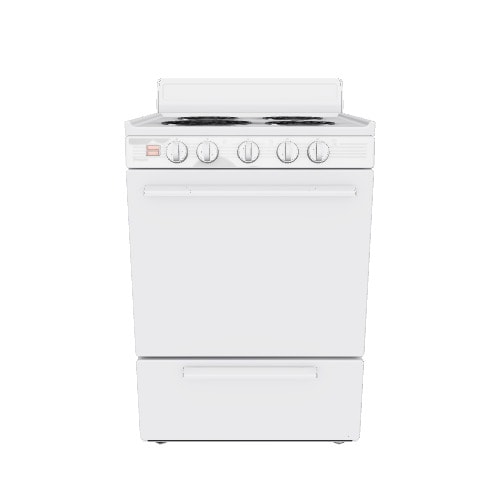 Premier 24-in 4 burners 2.9-cu ft Freestanding Electric Range with WipeClean Coating ( White )