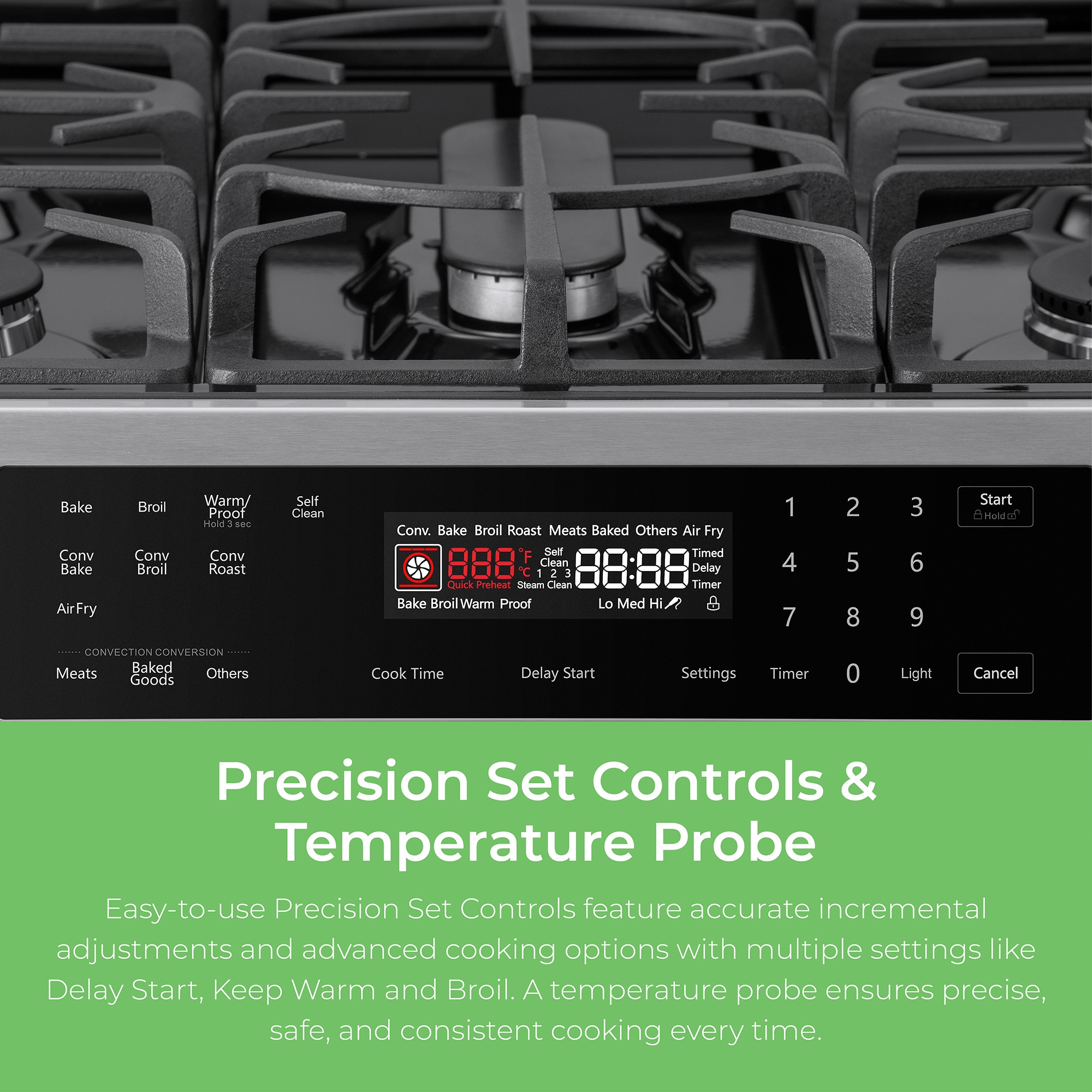 Kenmore 30-in 5 burners 5.6-cu ft Air Fry Convection Oven Freestanding Natural Gas Range ( Stainless Steel )