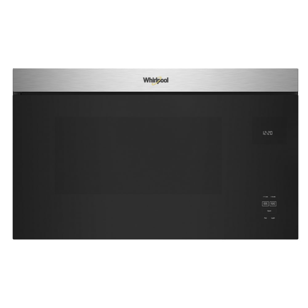 Whirlpool Flush Built In Design 1 1 cu ft 1000 Watt Over the Range Microwave with Sensor Cooking Fingerprint Resistant Stainless Steel