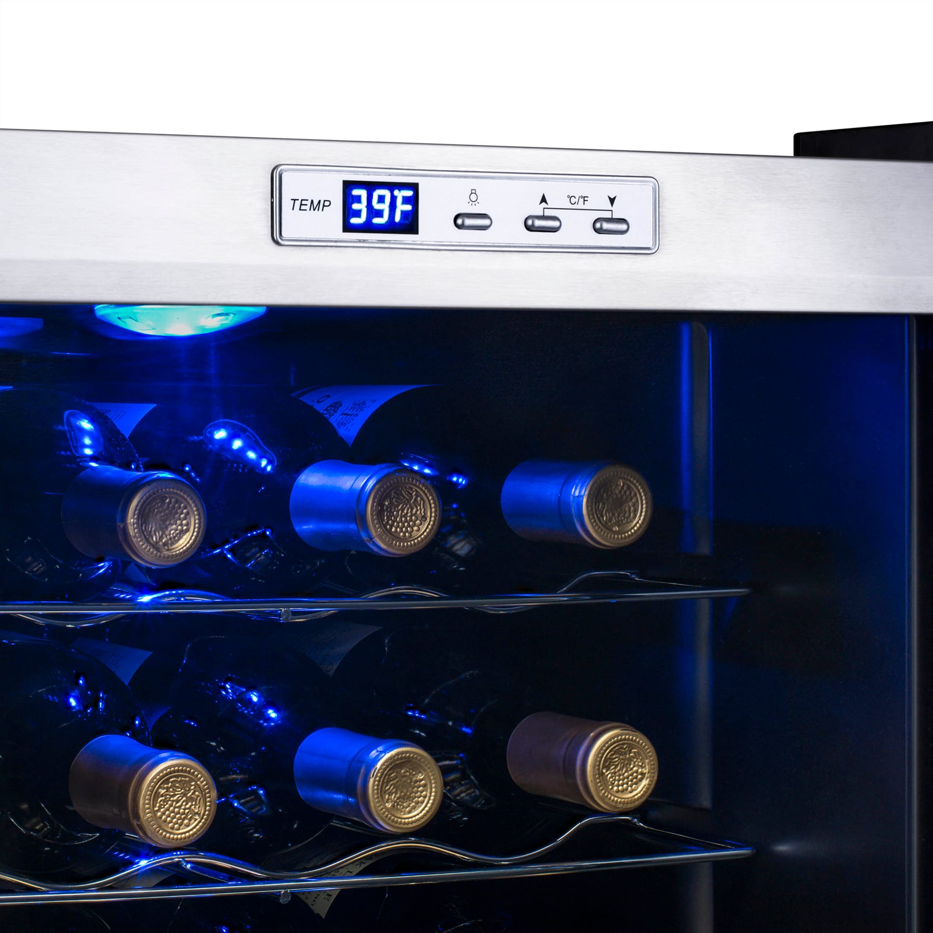 NewAir 17-in W 27 -Bottles Stainless steel Freestanding Indoor Wine Cooler