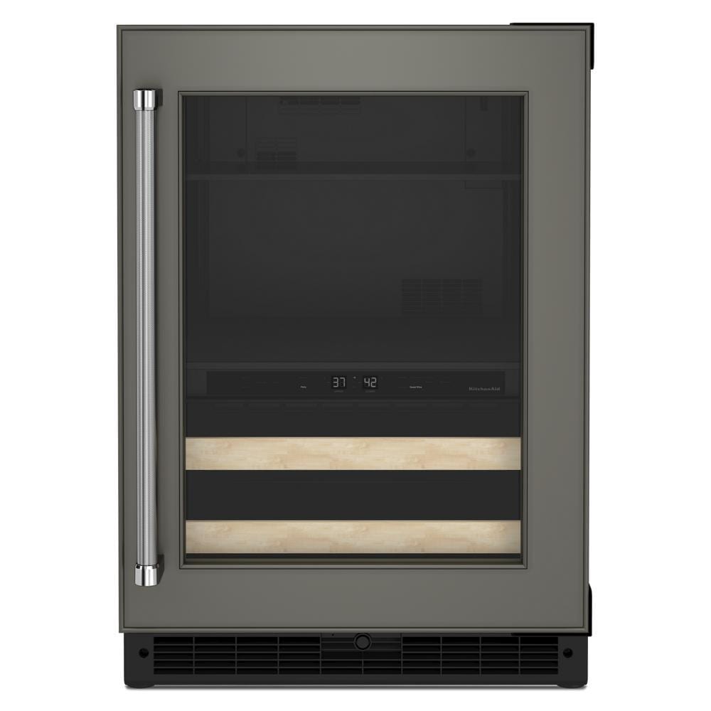KitchenAid 23.88-in W 14 -Can Capacity Panel Ready Built-in Indoor Beverage Refrigerator with Glass Door