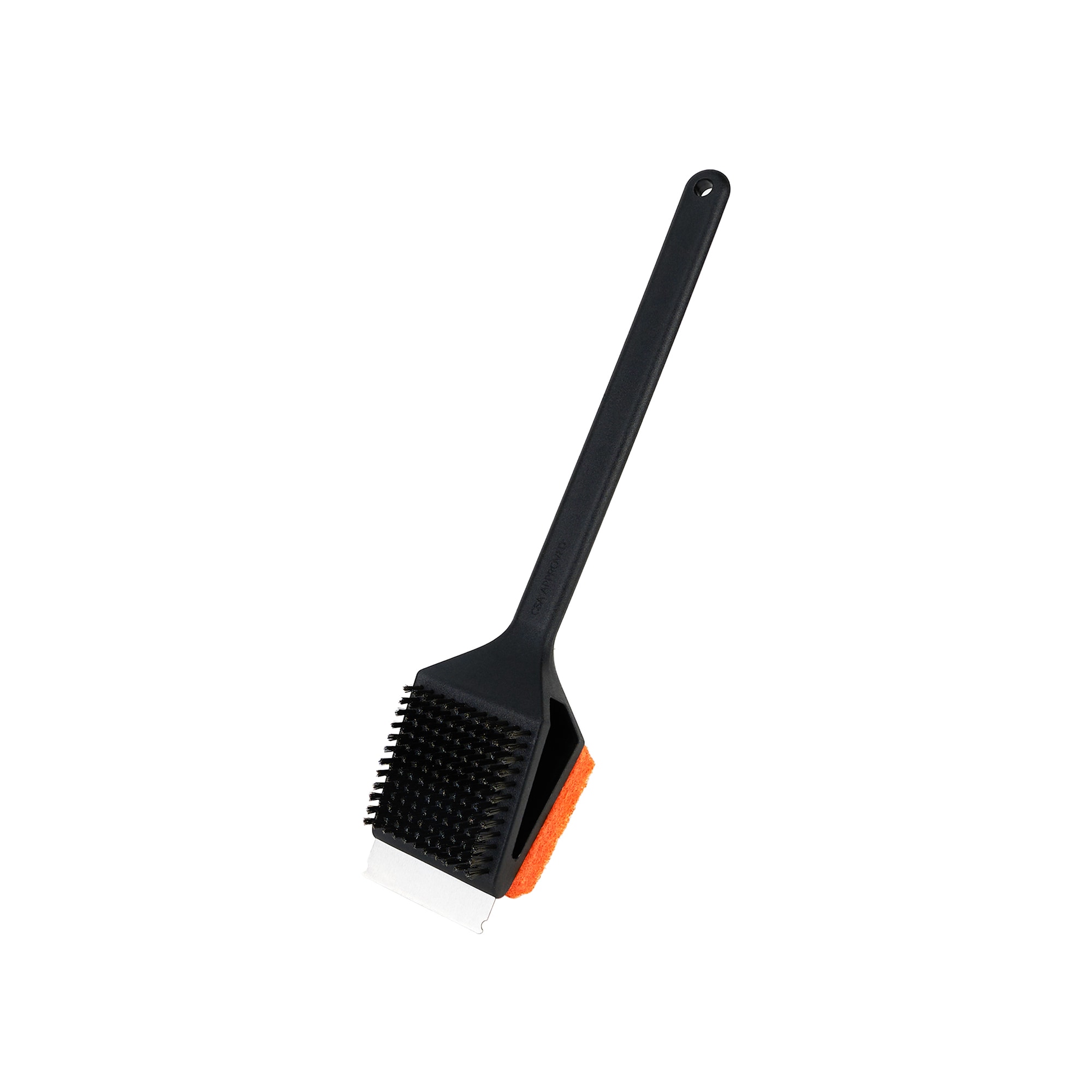 Master Forge Grill brush with 15-in Plastic Handle with Scraper Blade
