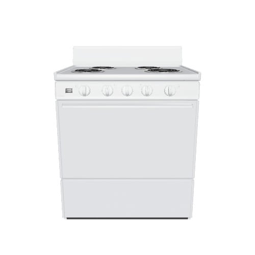 Premier 30-in 4 burners 3.9-cu ft Freestanding Electric Range with WipeClean Coating ( White )