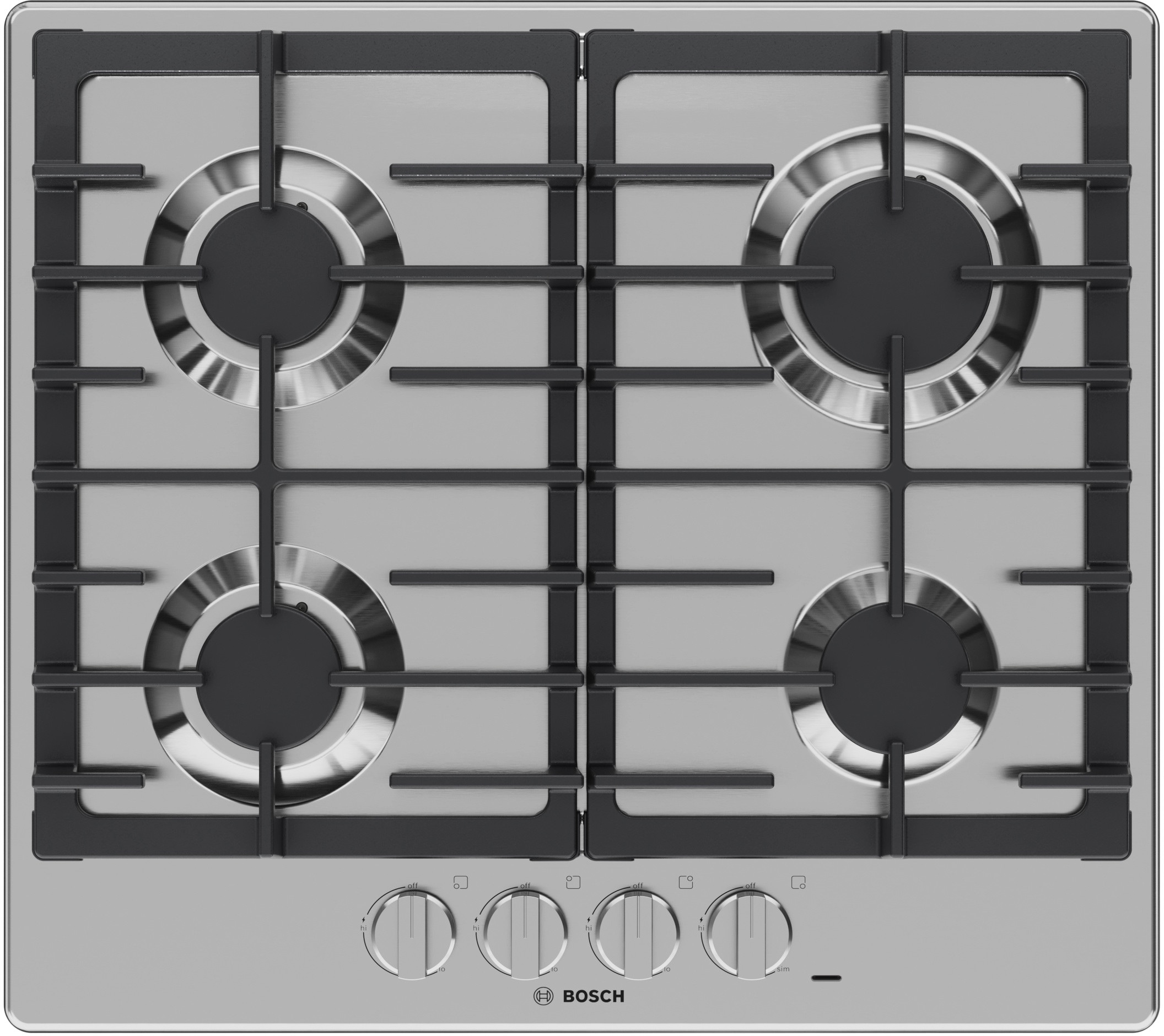 Bosch 500 Series 24-in 4 burners Stainless steel Gas Cooktop