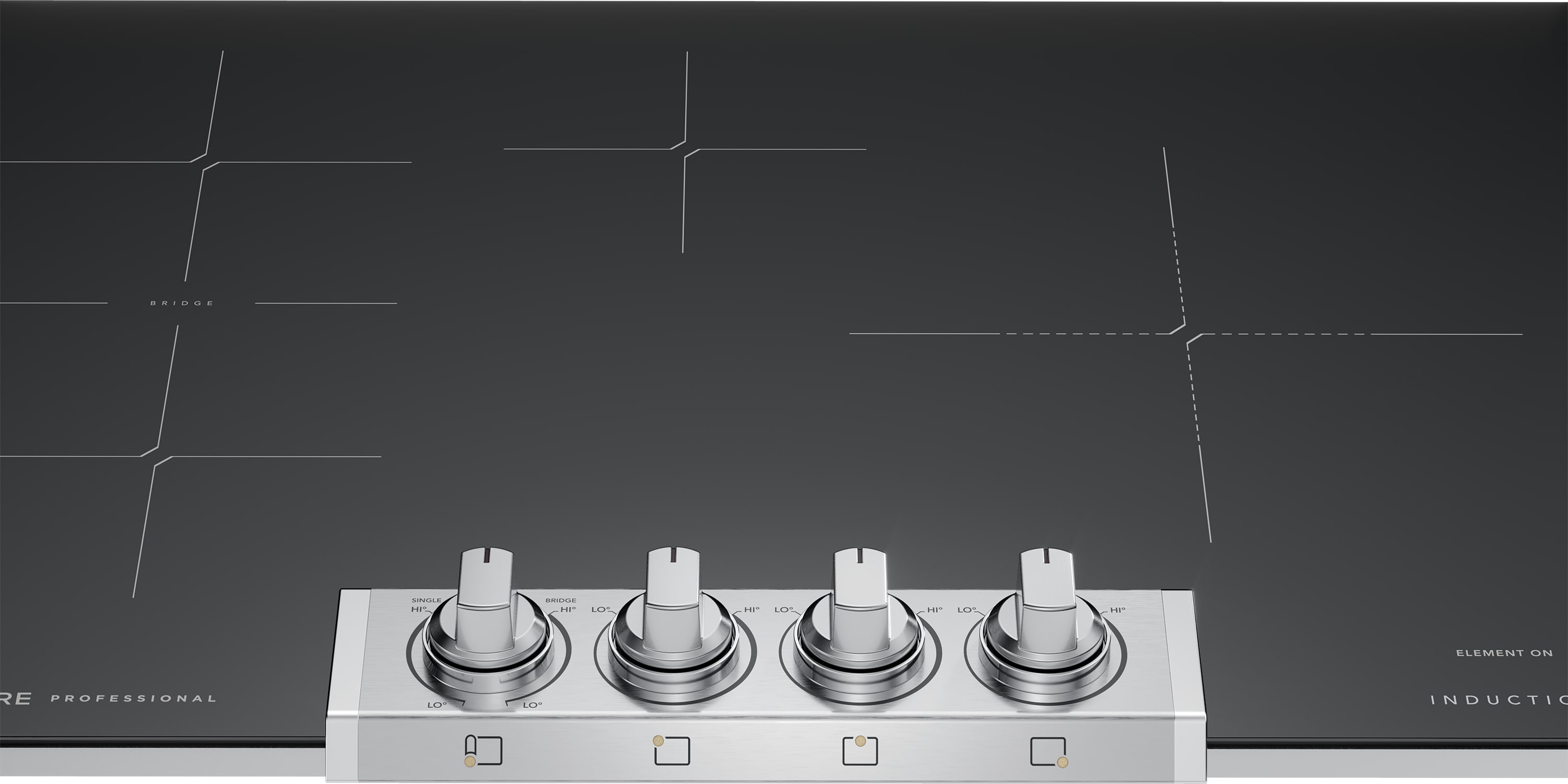 Frigidaire Professional 30-in 4 burners Stainless steel Induction Cooktop with Bridge Element