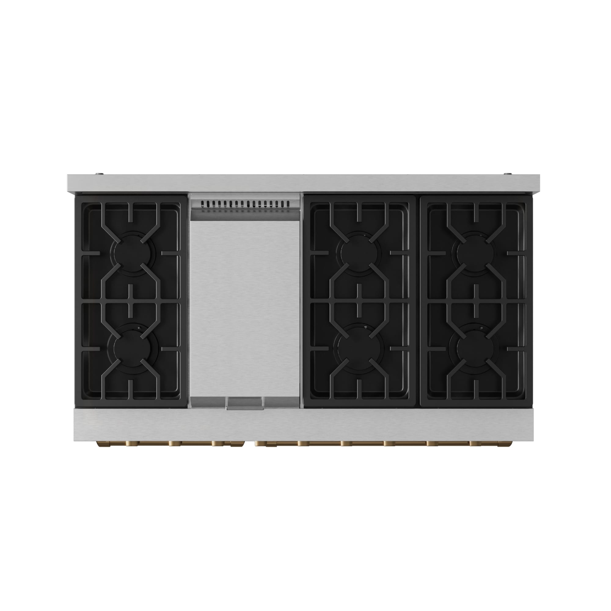 Thor Kitchen Gordon Ramsay Series 48-in 7 burners 4.6-cu ft / 2.2-cu ft Convection Oven Freestanding Double Oven Gas Range ( Stainless Steel with Bronze Accents )