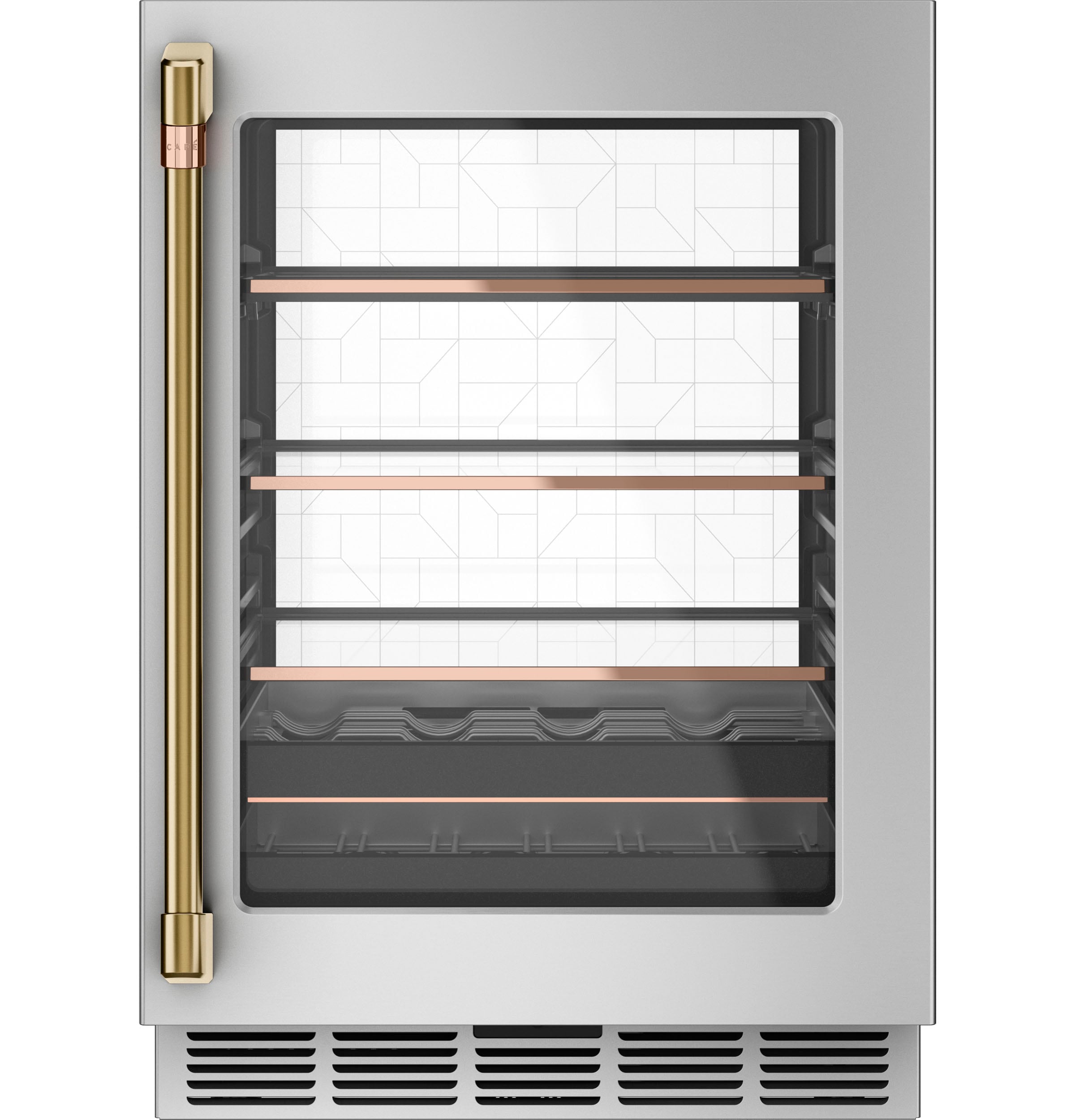 Cafe Wine/beverage Center Handle Kit- Brushed Brass