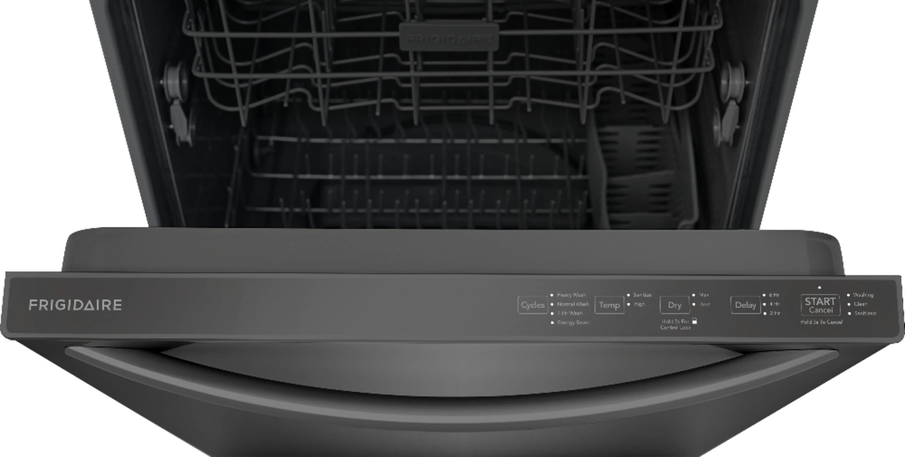 Frigidaire Top Control 24 in Built In Dishwasher Black Stainless Steel ENERGY STAR 52 dBA