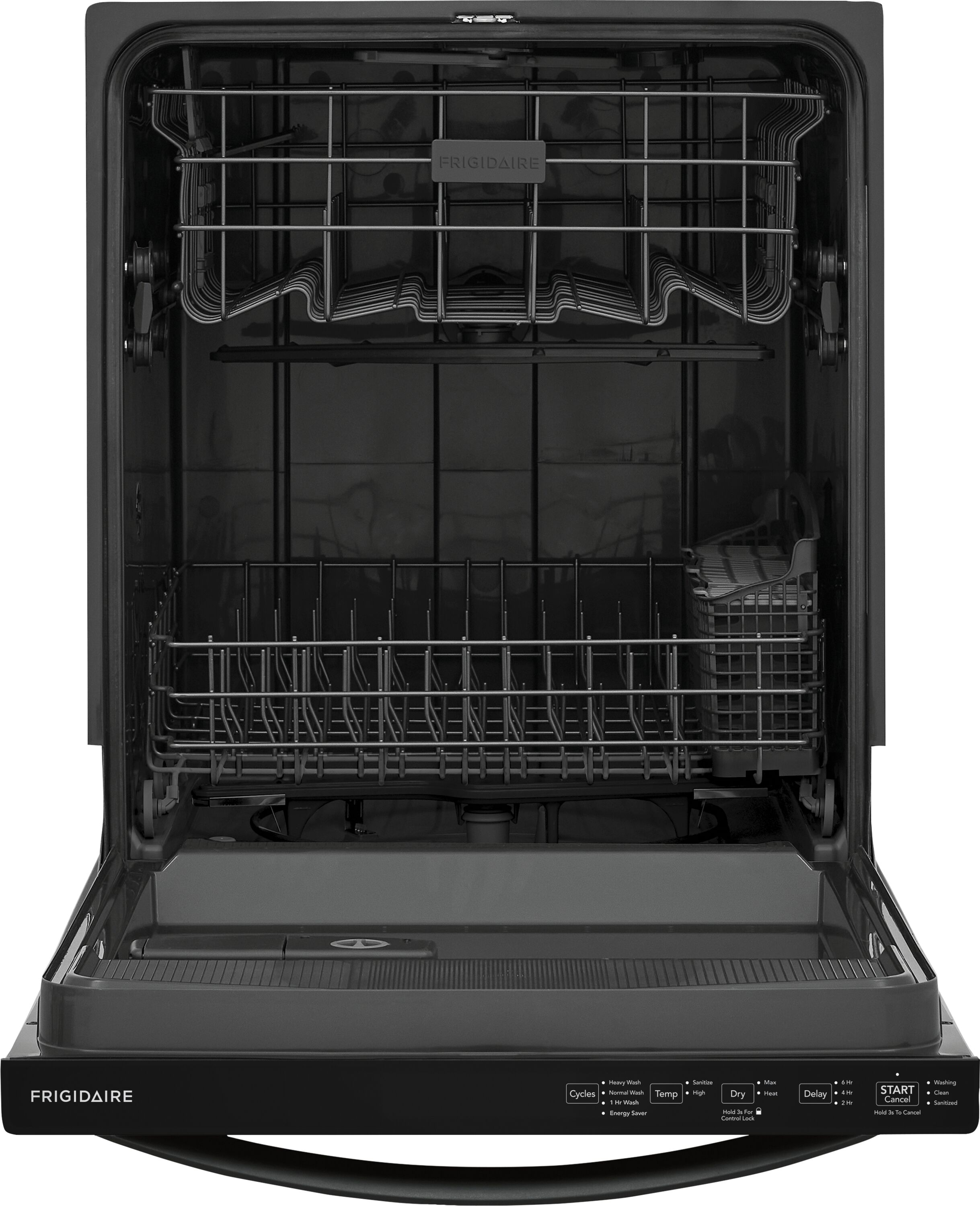 Frigidaire Top Control 24 in Built In Dishwasher Black ENERGY STAR 52 dBA