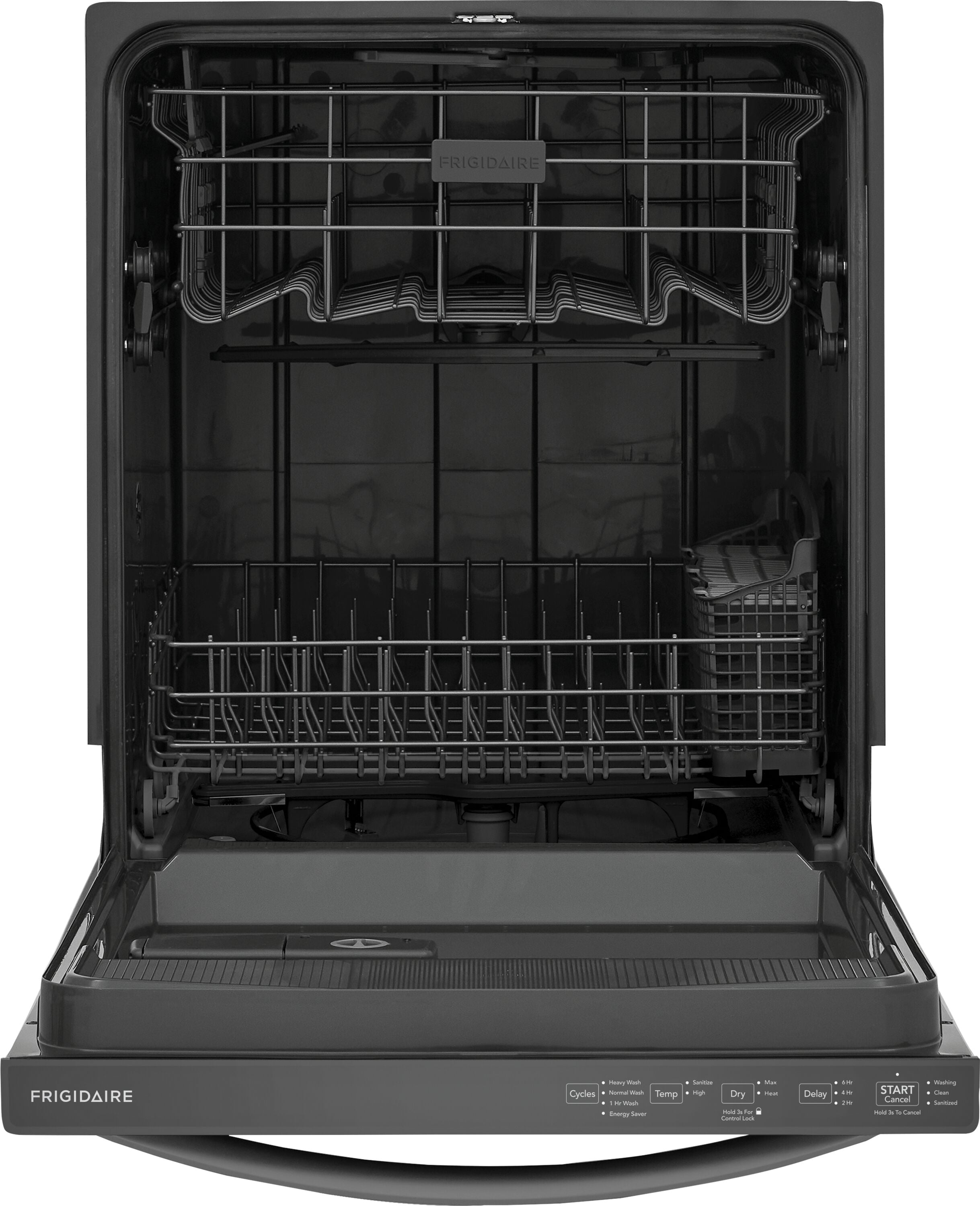 Frigidaire Top Control 24 in Built In Dishwasher Black Stainless Steel ENERGY STAR 52 dBA