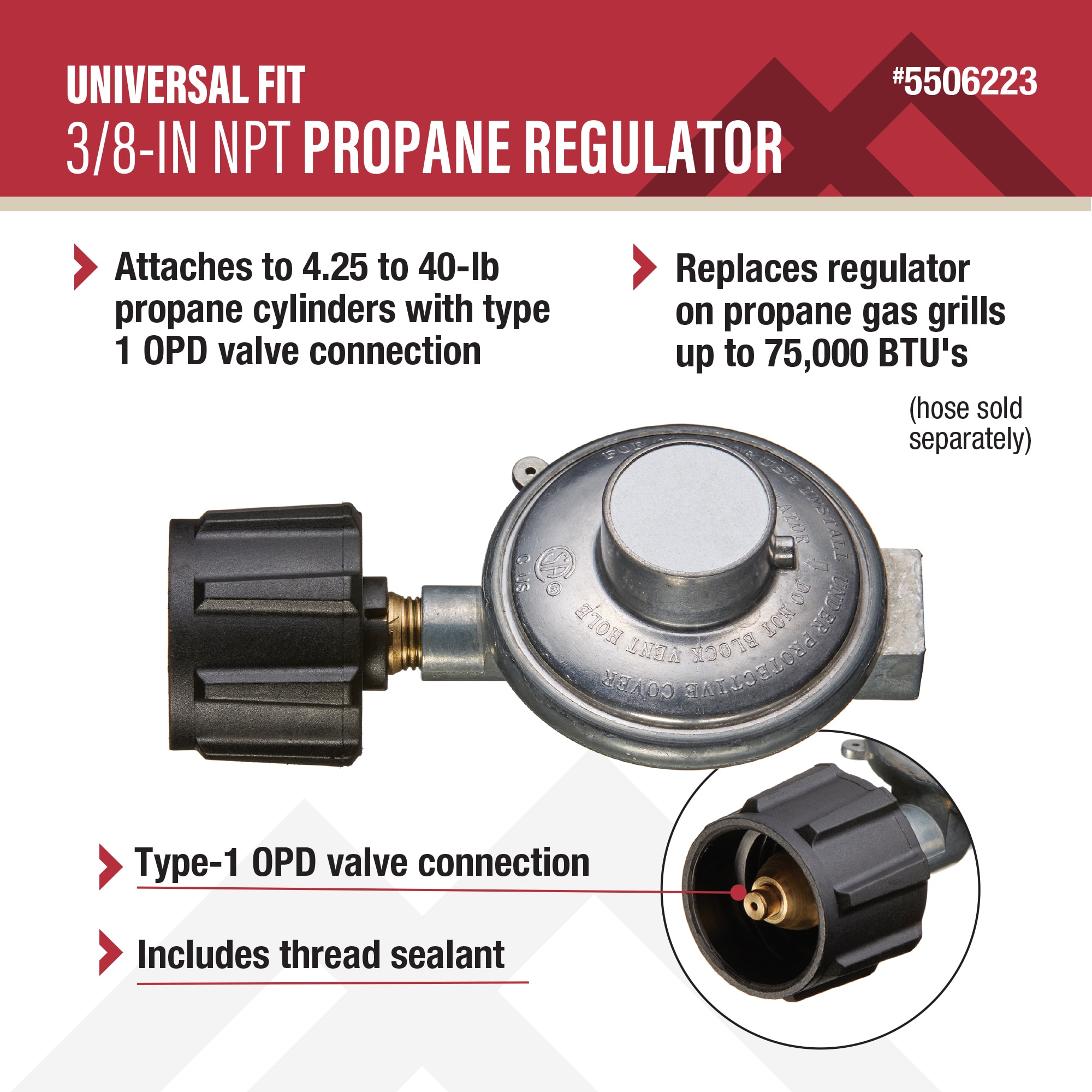 Master Forge 3/8-in Steel Regulator