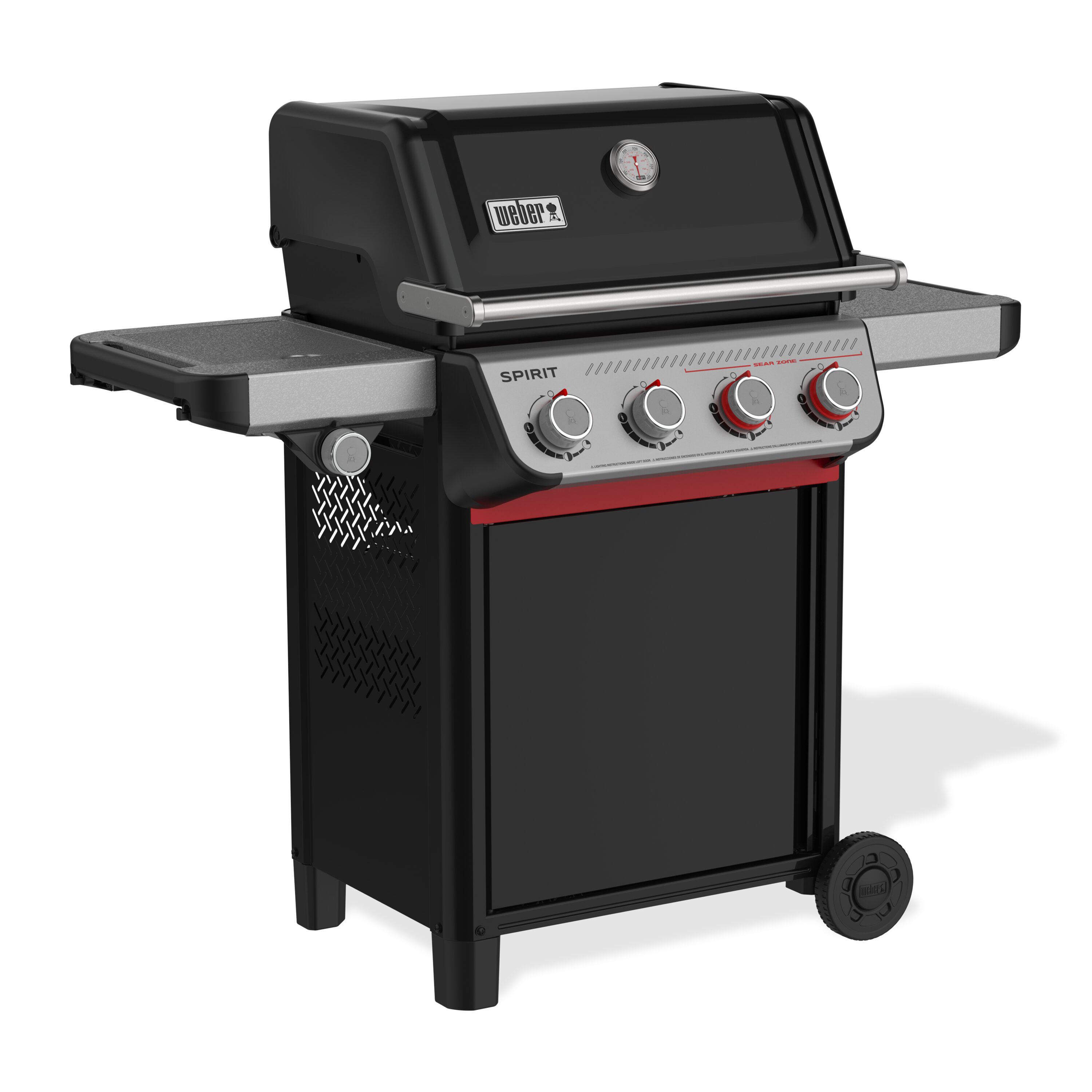 Weber Spirit E-435 Black 4 -Burner Liquid Propane Gas Grill 1 -Side Burner