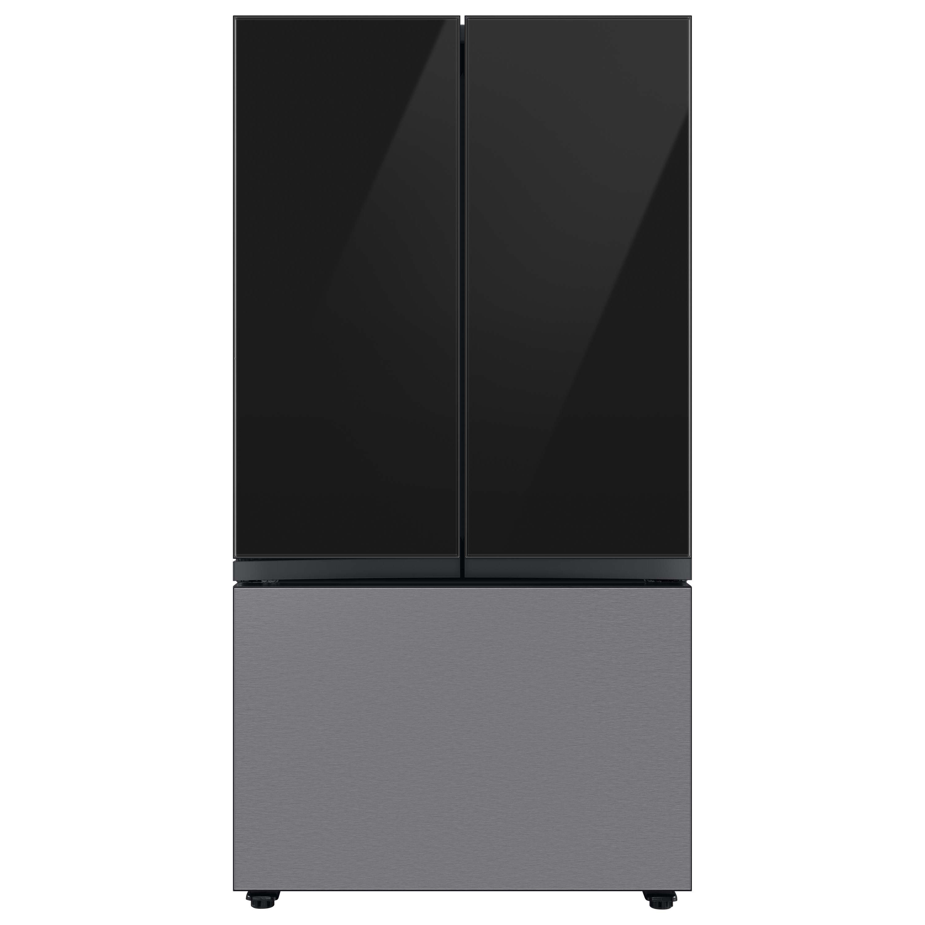 Samsung Bespoke 3-door French Door Refrigerator Top Panel In Charcoal Glass