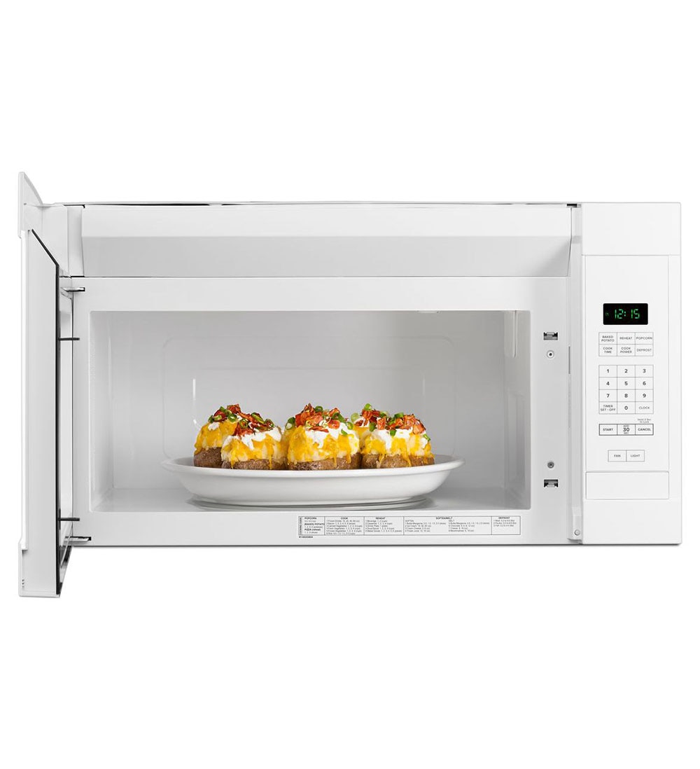 Amana 1 6 cu ft 1000 Watt Over the Range Microwave White