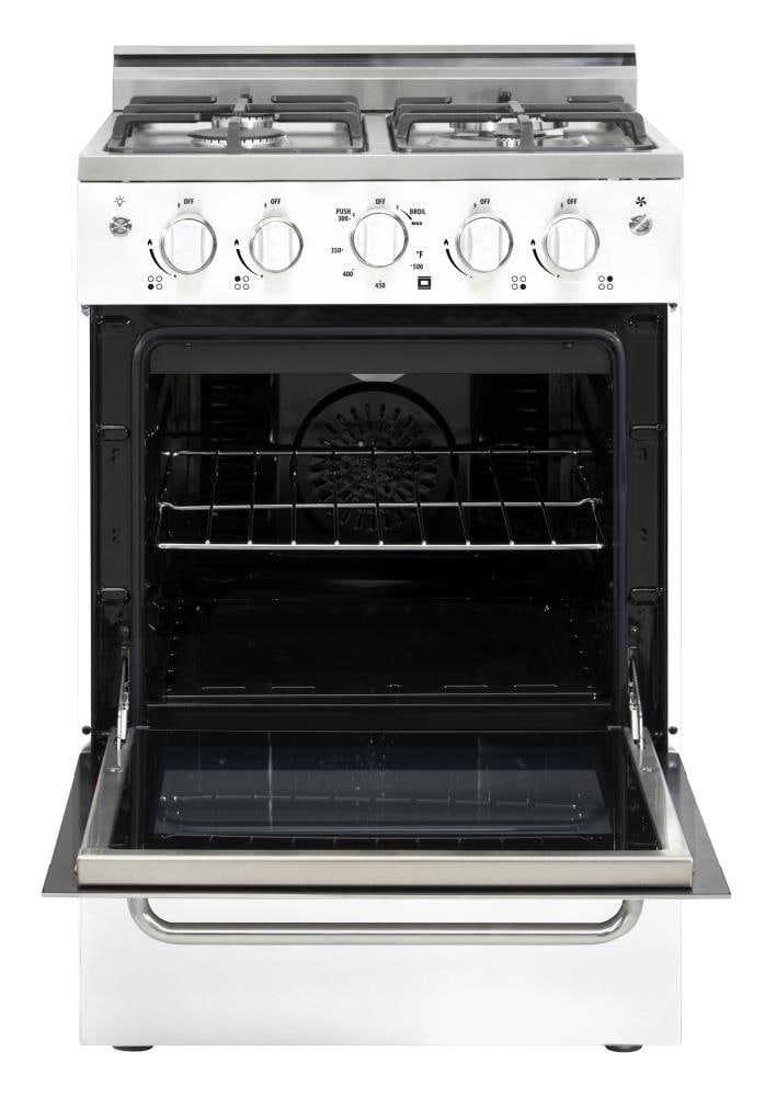 UNIQUE Prestige 24-in 4 burners 2.3-cu ft Convection Oven Freestanding Natural Gas Range ( White )