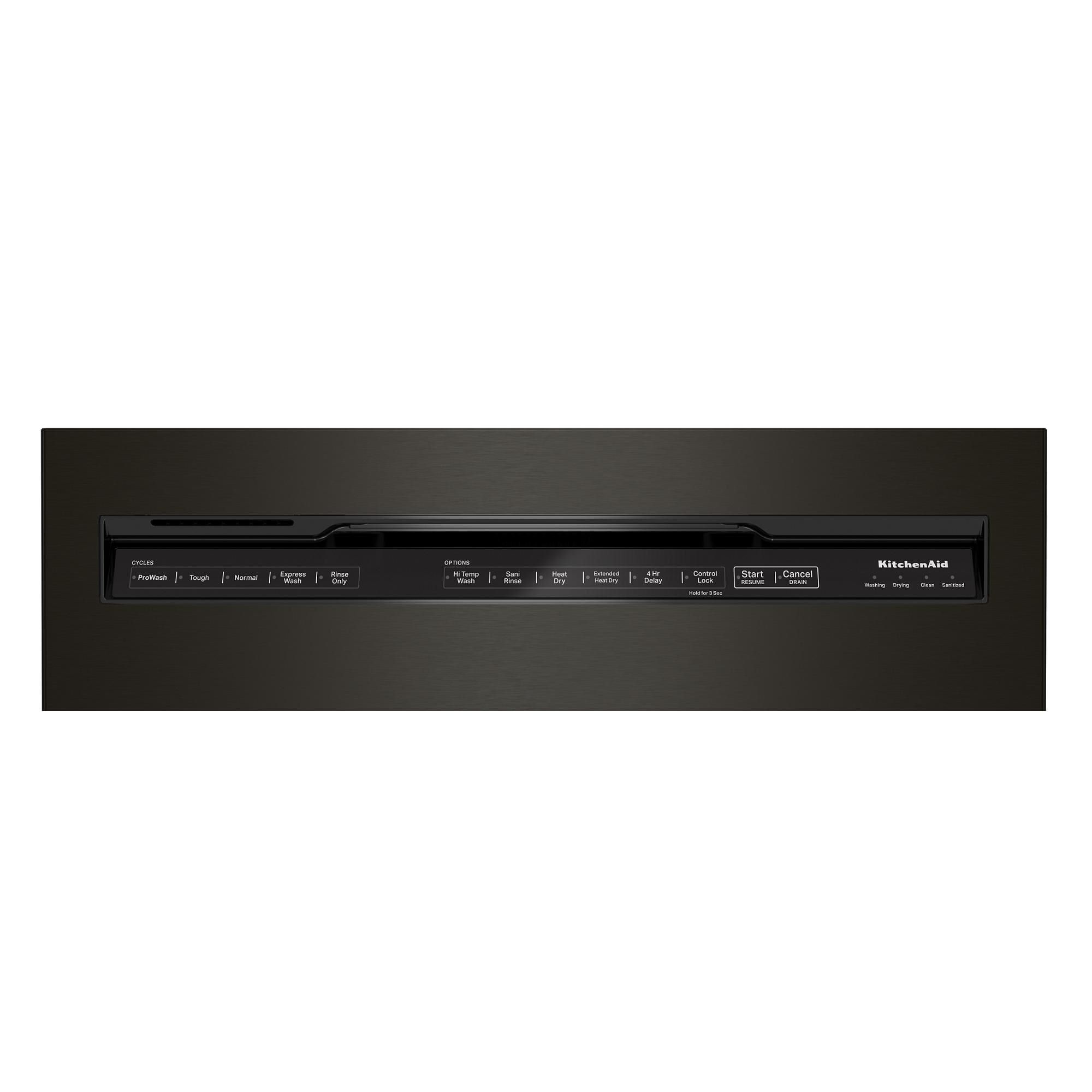 KitchenAid 40 Total Wash Jets 41 dBA 24 in Front Control Built in Dishwasher With Third Rack Black Stainless Steel 41 Decibel Quietest Sound Level