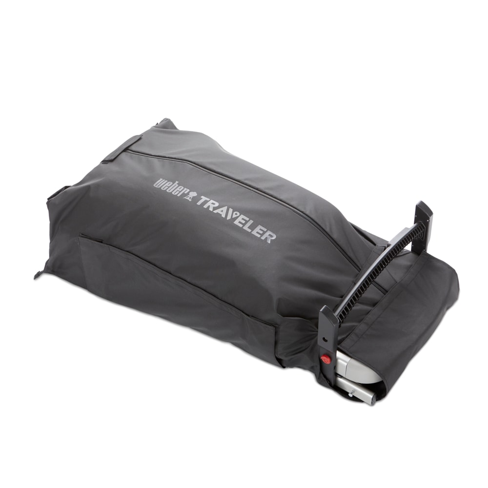 Weber Traveler 40.55-in W x 13.81-in H Black Gas grill Cover