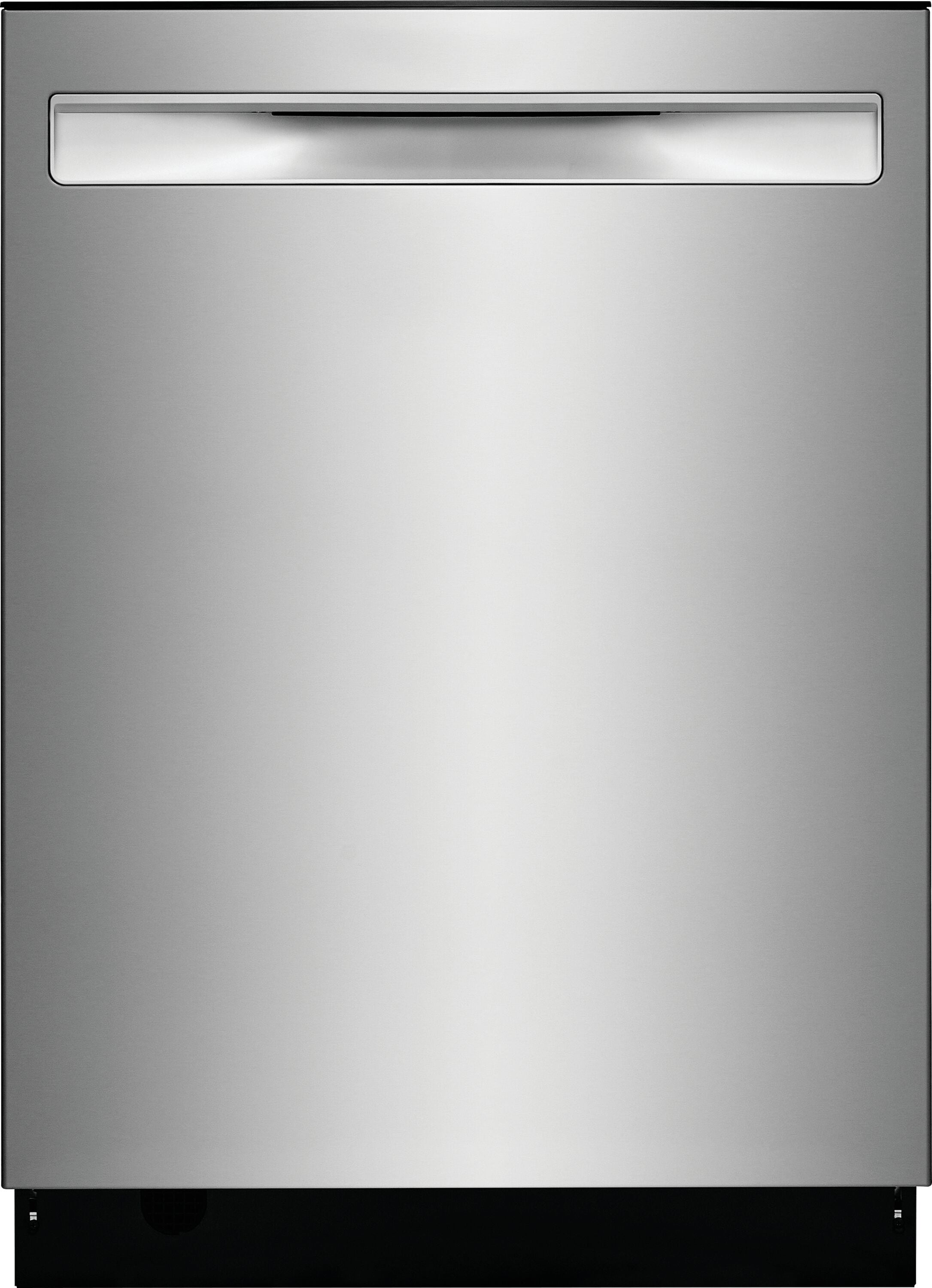 Frigidaire Stainless Steel Tub Top Control 24 in Built In Dishwasher With Third Rack Stainless Steel ENERGY STAR 49 dBA
