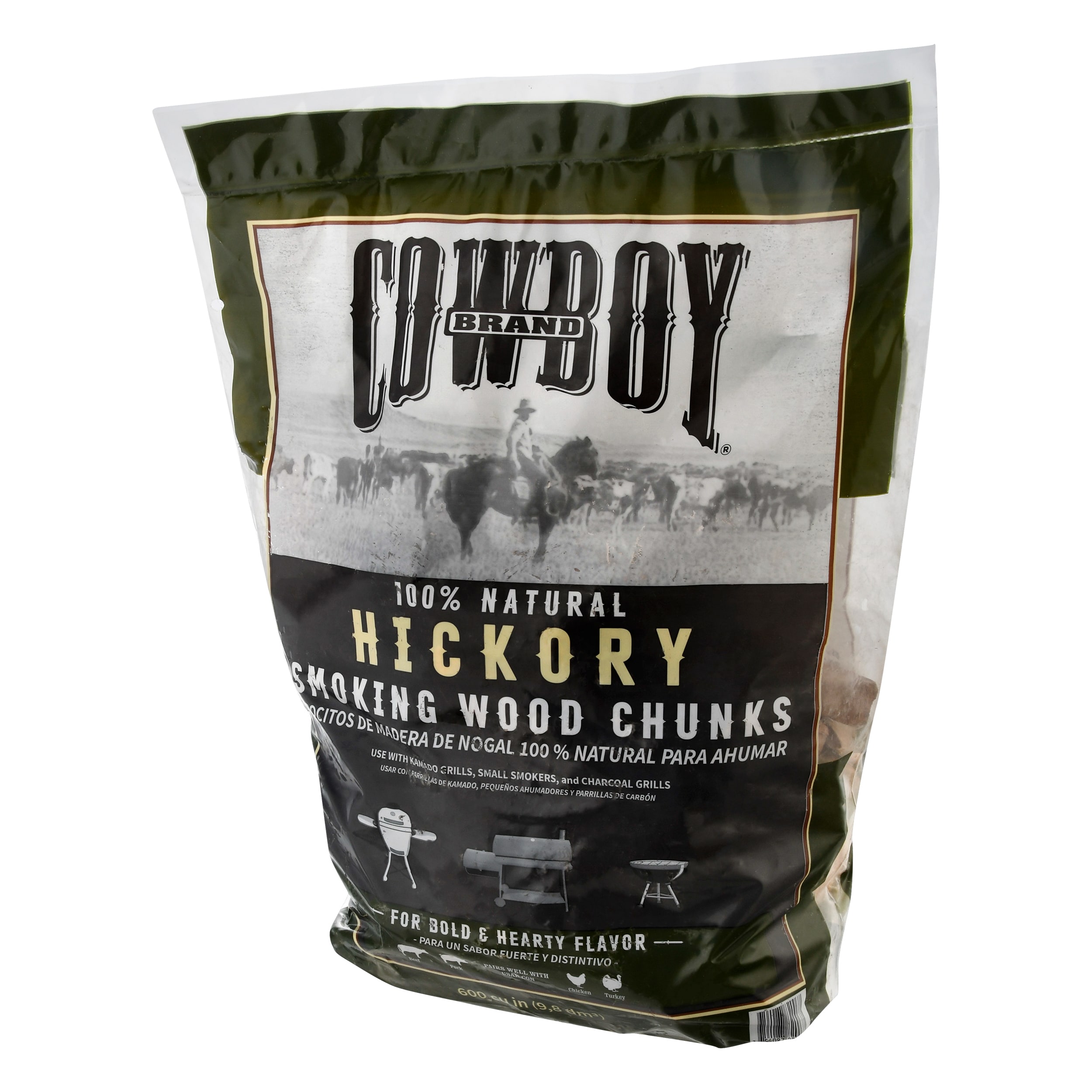 Cowboy Charcoal Hickory 600 Cubic inch(es) Wood chunks