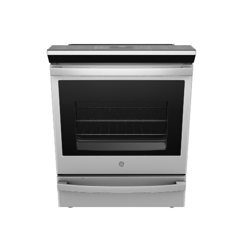 GE Profile 30-in Glass Top 5 burners 5.3-cu ft Air Fry Convection Oven Slide-In Electric Range ( Fingerprint-resistant Stainless Steel )