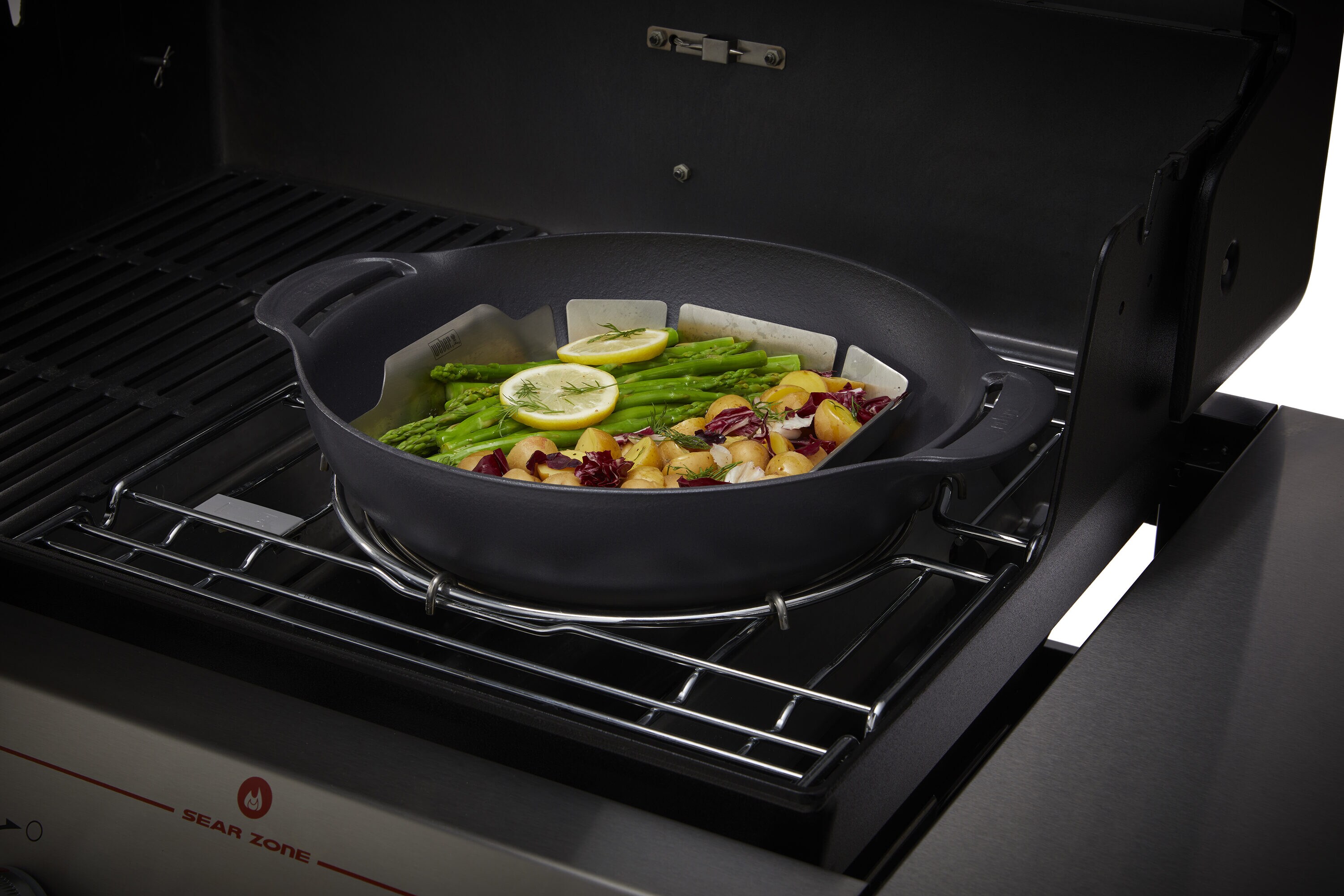 Weber Crafted 3 -Pack Porcelain-Enameled Cast-Iron Wok