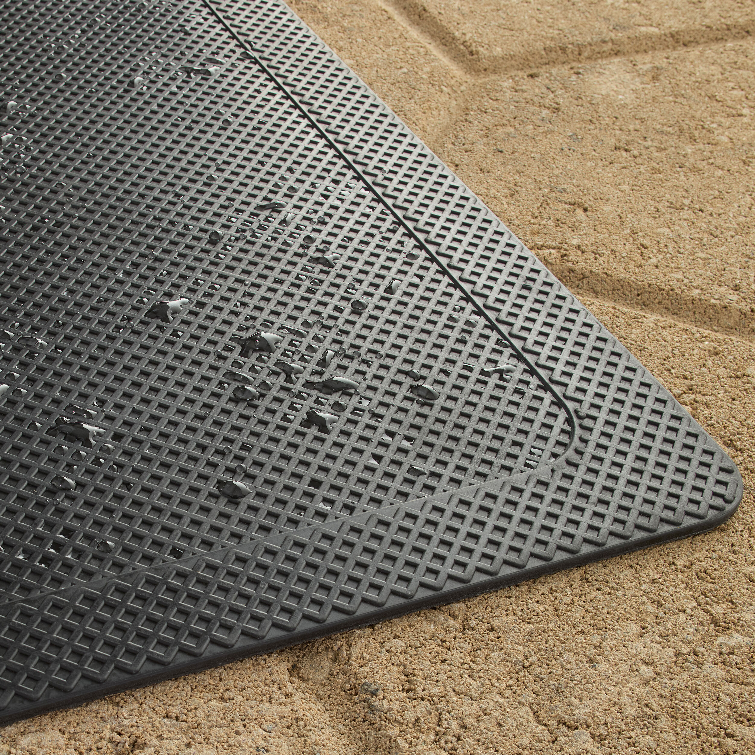 Master Forge Black Rubber Rectangular Grill Mat