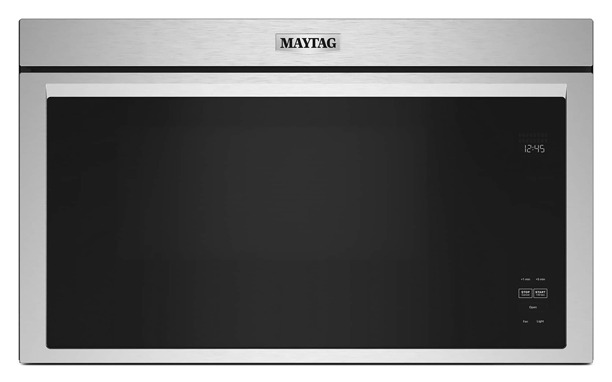 Maytag 1 1 cu ft 1000 Watt Over the Range Microwave with Sensor Cooking Fingerprint Resistant Stainless Steel