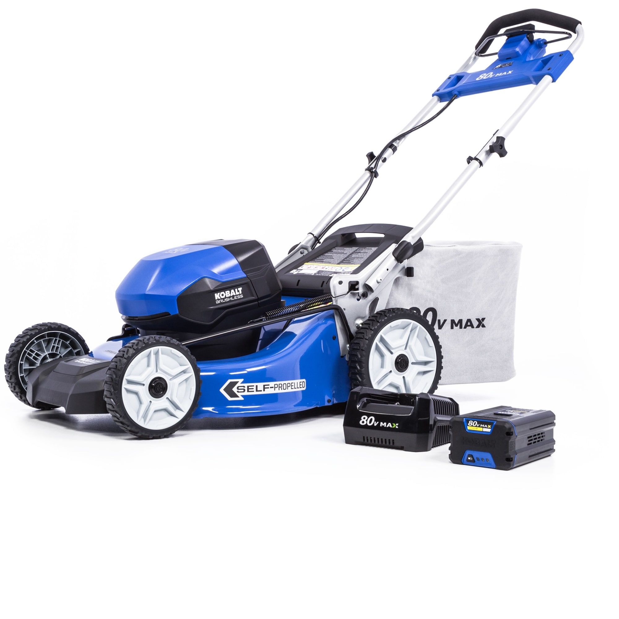 Kobalt 80-volt, 21-in Self Propelled Battery Walk Mower with 6 Ah Battery Included