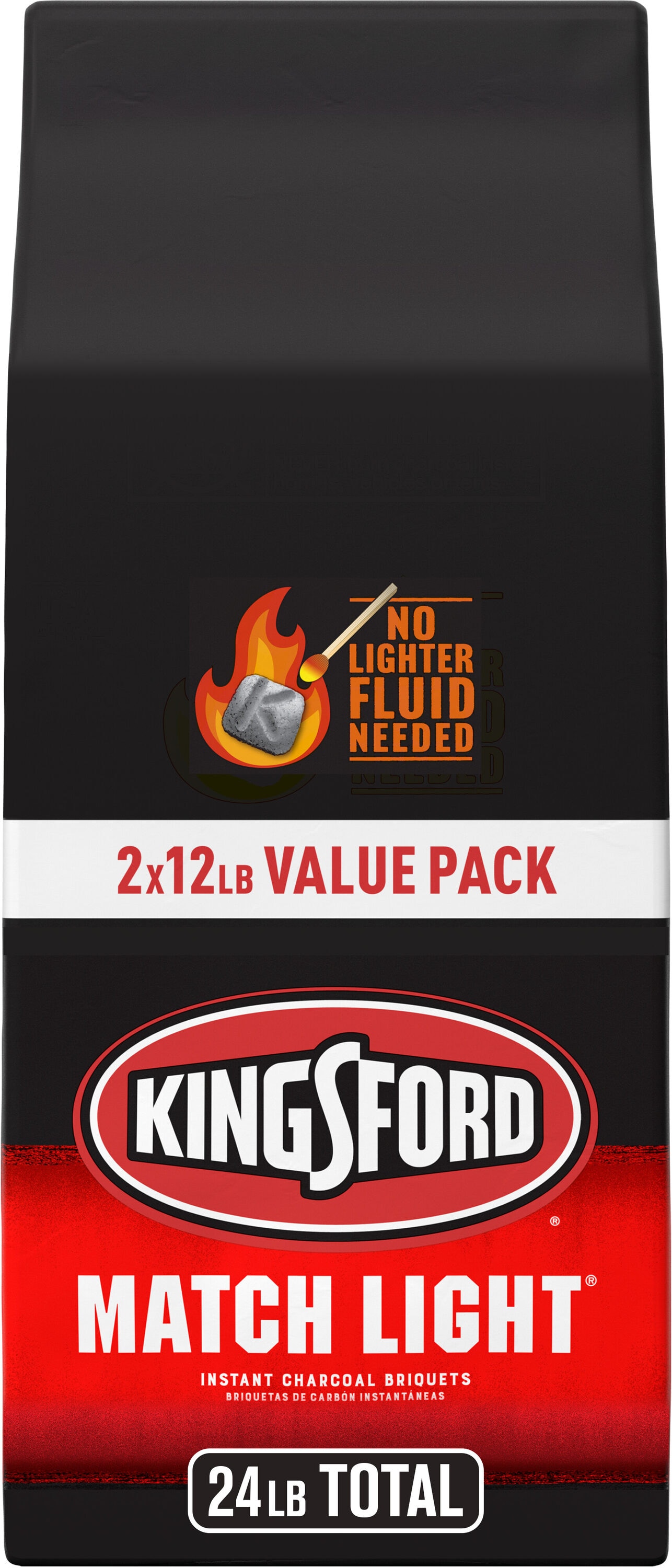 Kingsford Match Light 2 -Pack 12 Pound(s) Charcoal briquettes