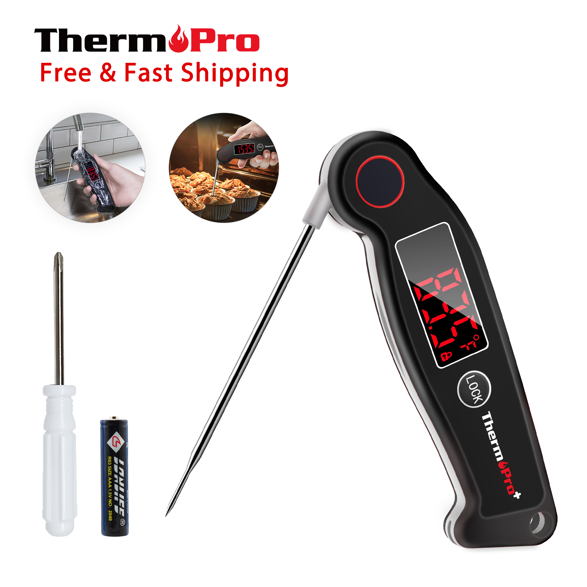 ThermoPro TP19W Waterproof Digital Probe Meat Thermometer