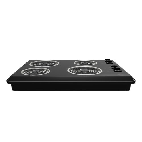 Whirlpool 30-in 4 burners Coil Black Electric Cooktop